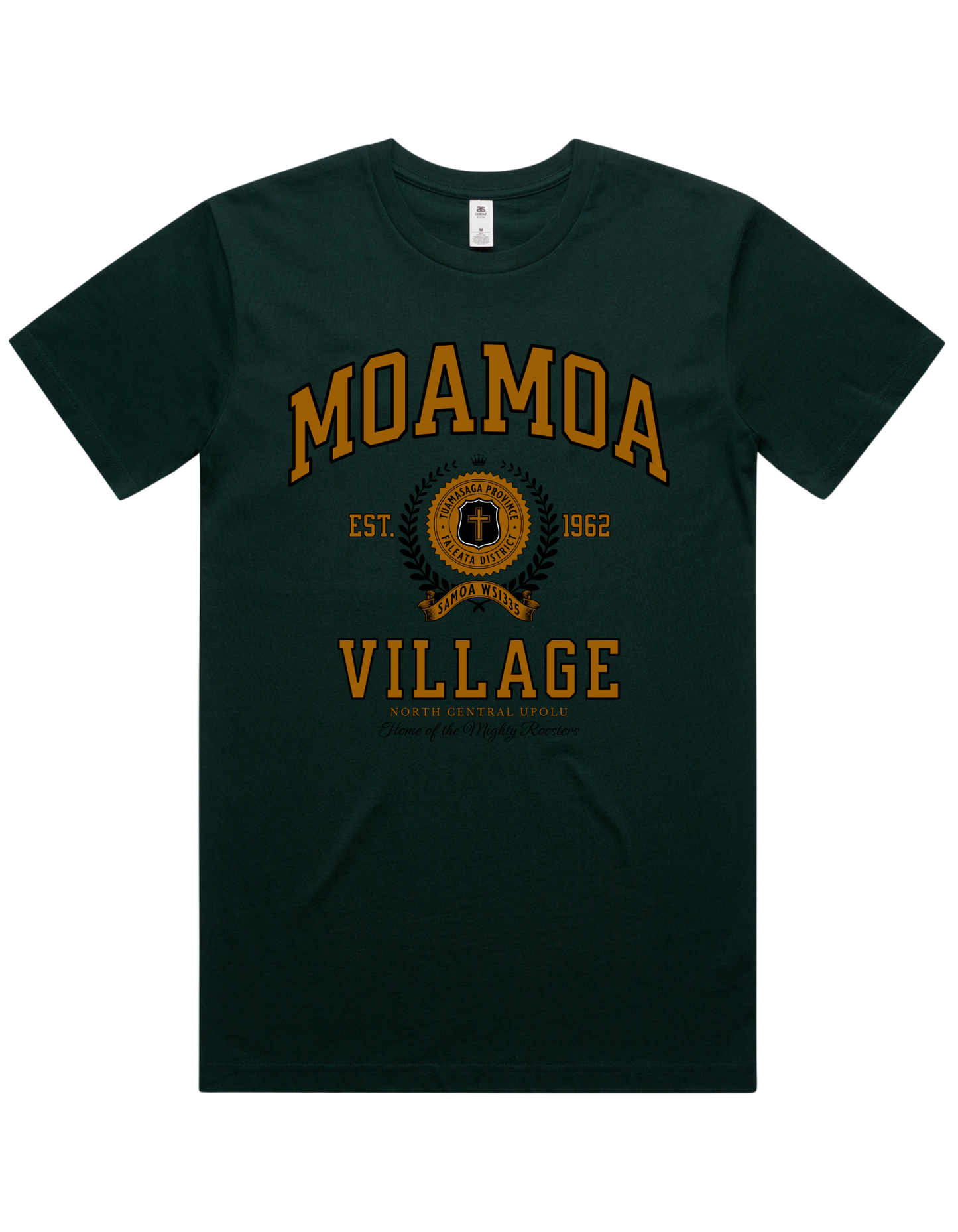 Moamoa Varsity Tee 5050 - AS Colour - Brown Print