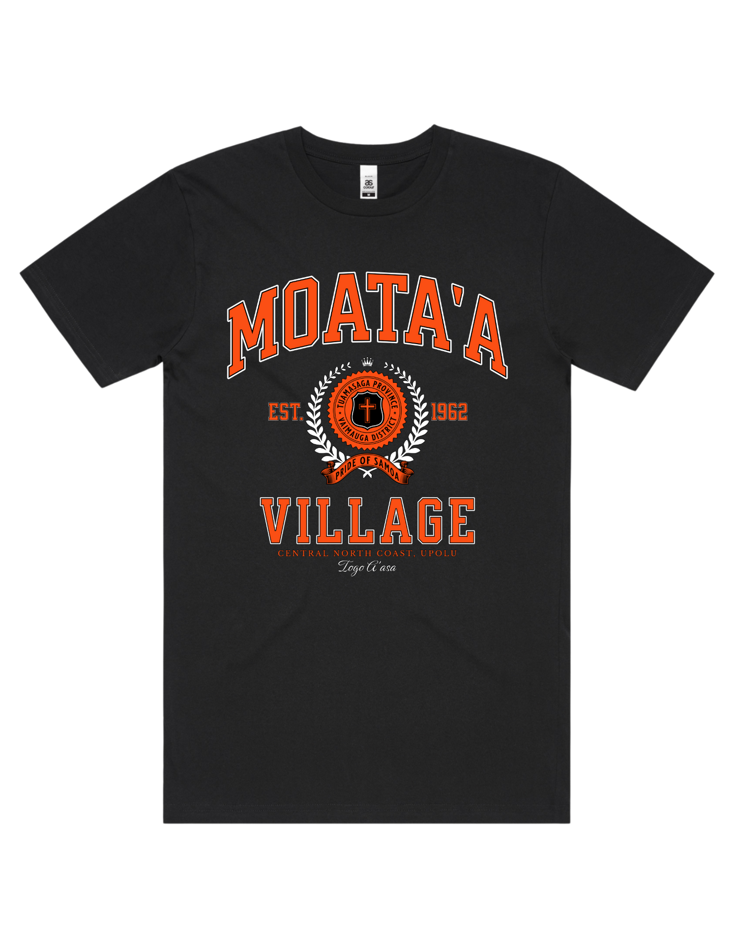 Moata'a Varsity Tee 5050 - AS Colour - Orange Print