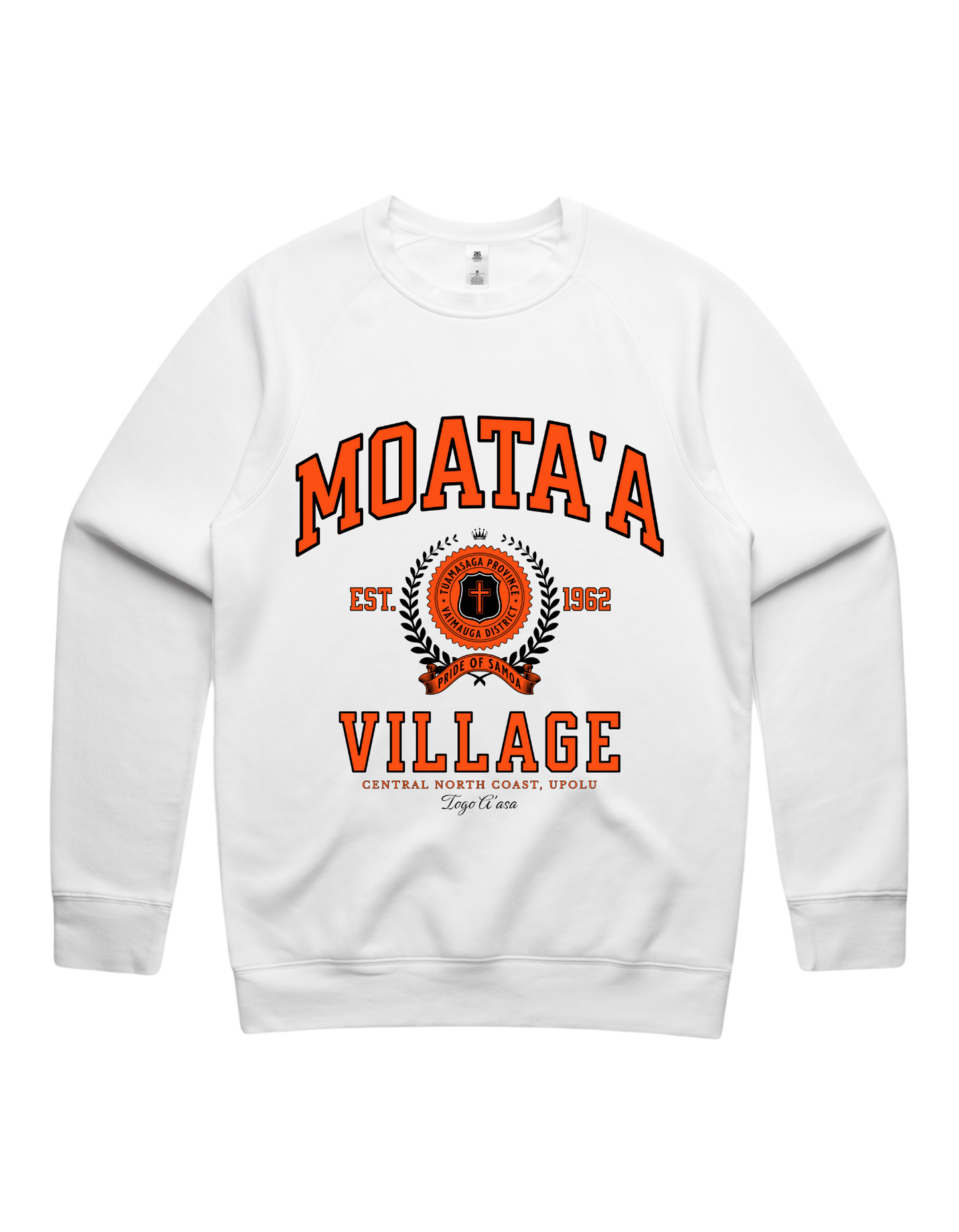 Moata'a Varsity Crewneck 5100 - AS Colour - Orange Print