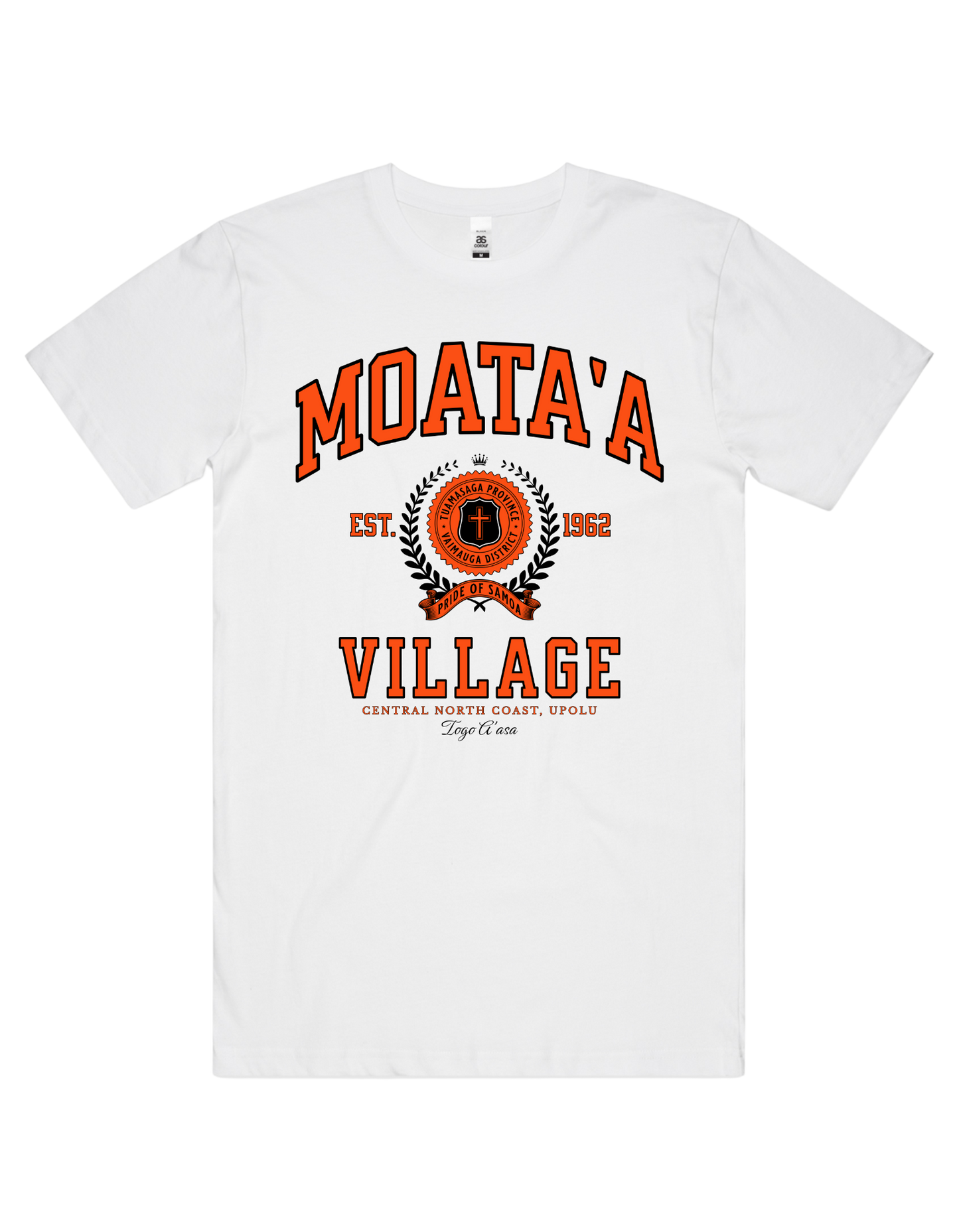 Moata'a Varsity Tee 5050 - AS Colour - Orange Print