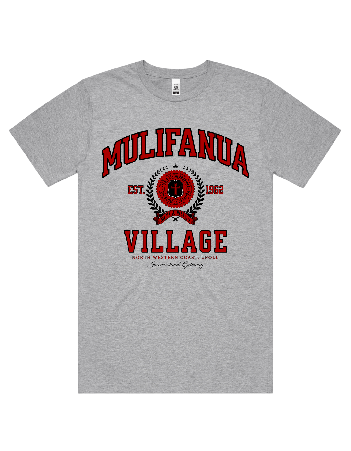 Mulifanua Varsity Tee 5050 - AS Colour - Red Print