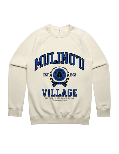 Mulinu'u Varsity Crewneck 5100 - AS Colour - Mid Blue Print