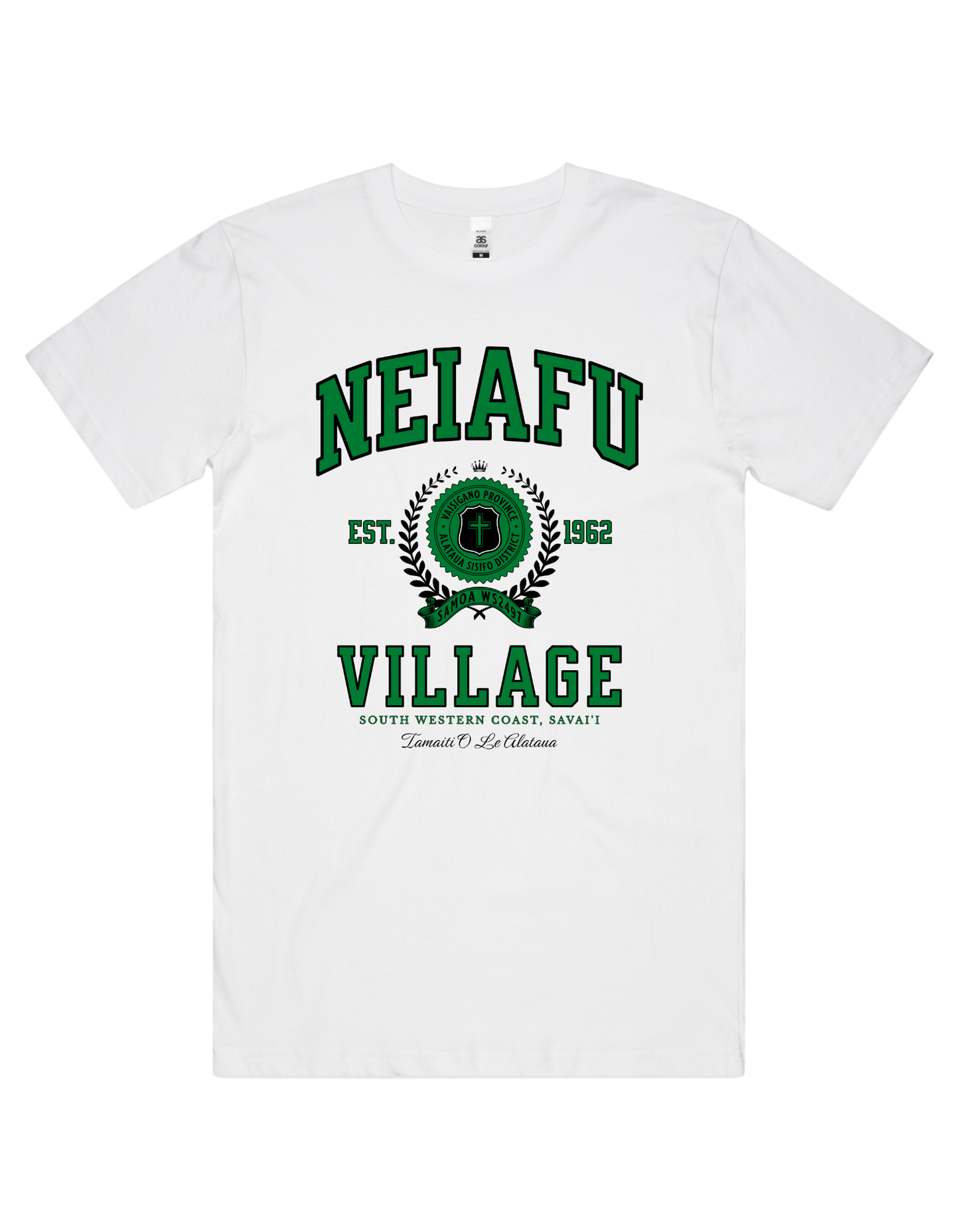 Neiafu Varsity Tee 5050 - AS Colour - Green Print