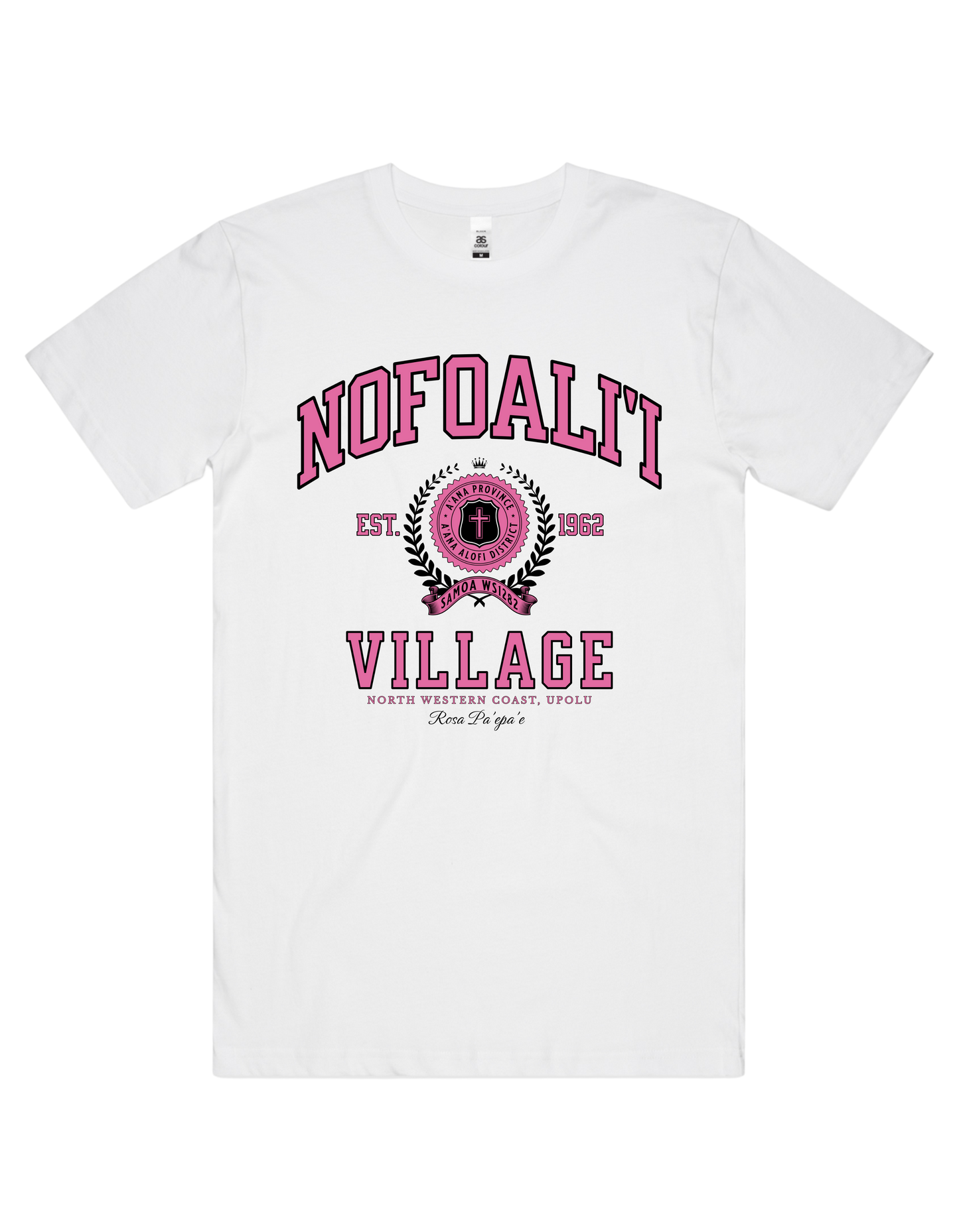 Nofoali'i Varsity Tee 5050 - AS Colour - Pink Print