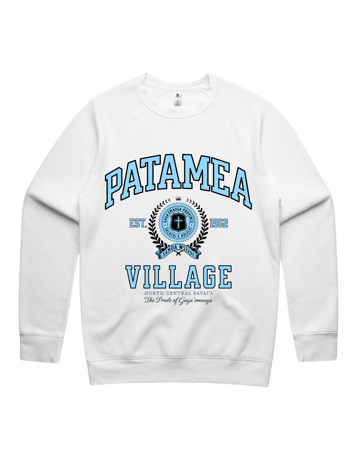 Patamea Varsity Crewneck 5100 - AS Colour - Sky Blue Print