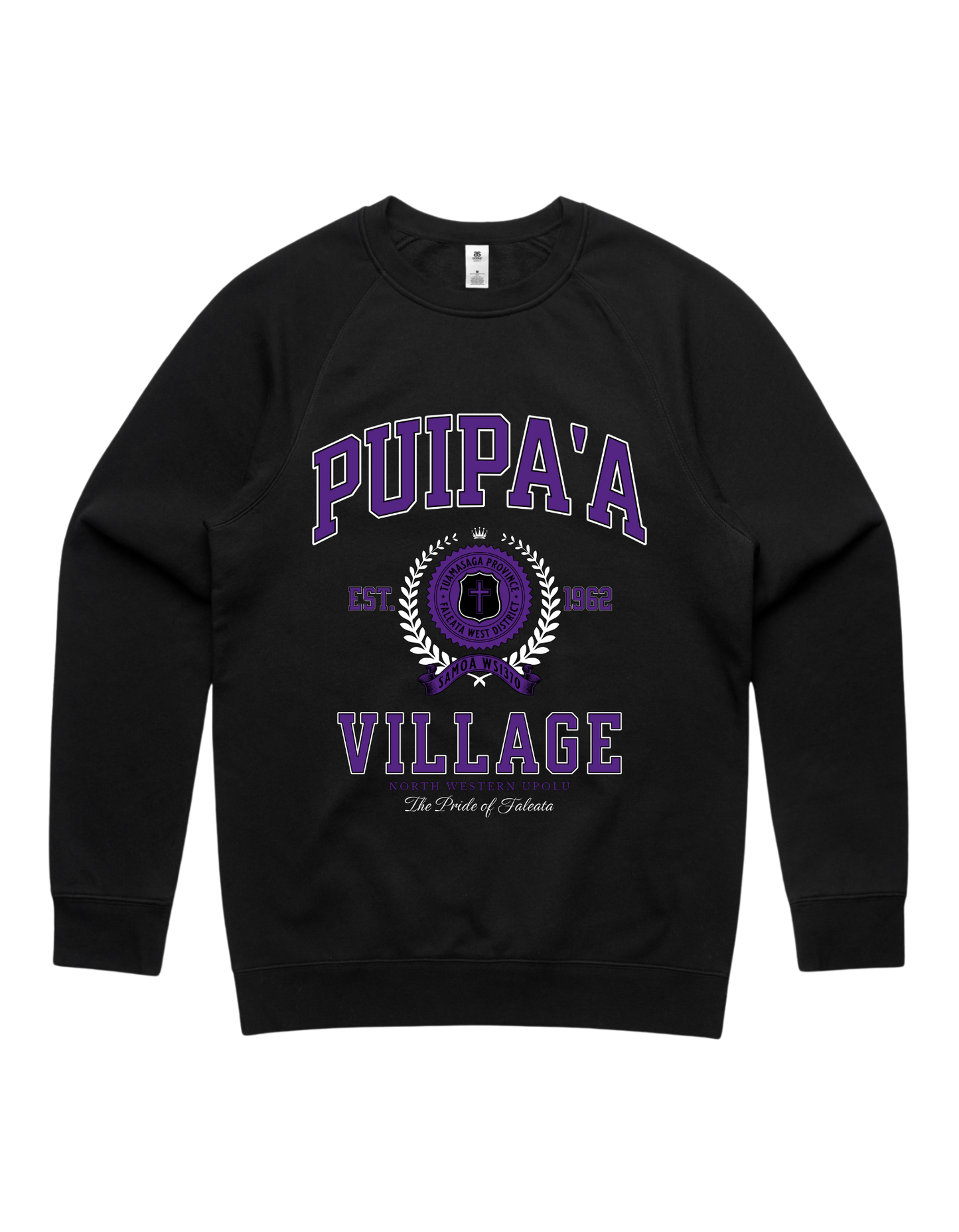 Puipa'a Varsity Crewneck 5100 - AS Colour - Purple Print