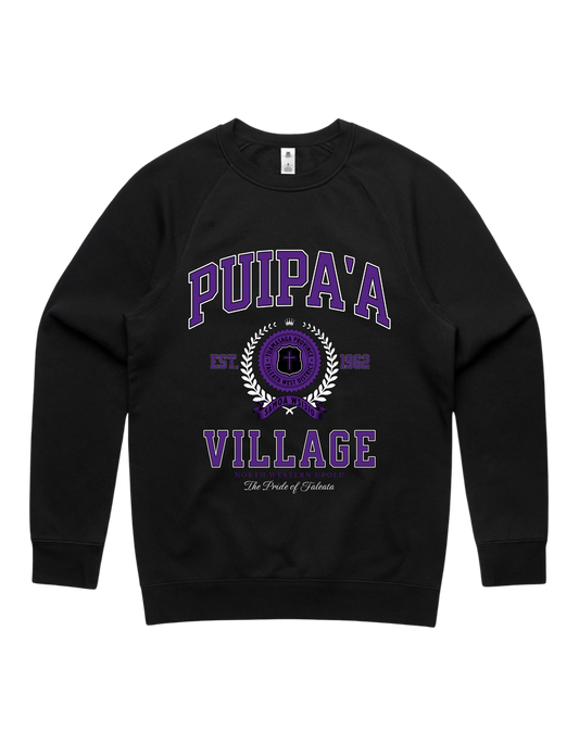 Puipa'a Varsity Crewneck 5100 - AS Colour - Purple Print