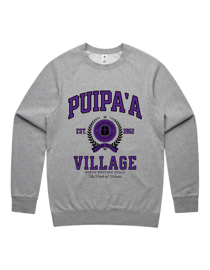 Puipa'a Varsity Crewneck 5100 - AS Colour - Purple Print