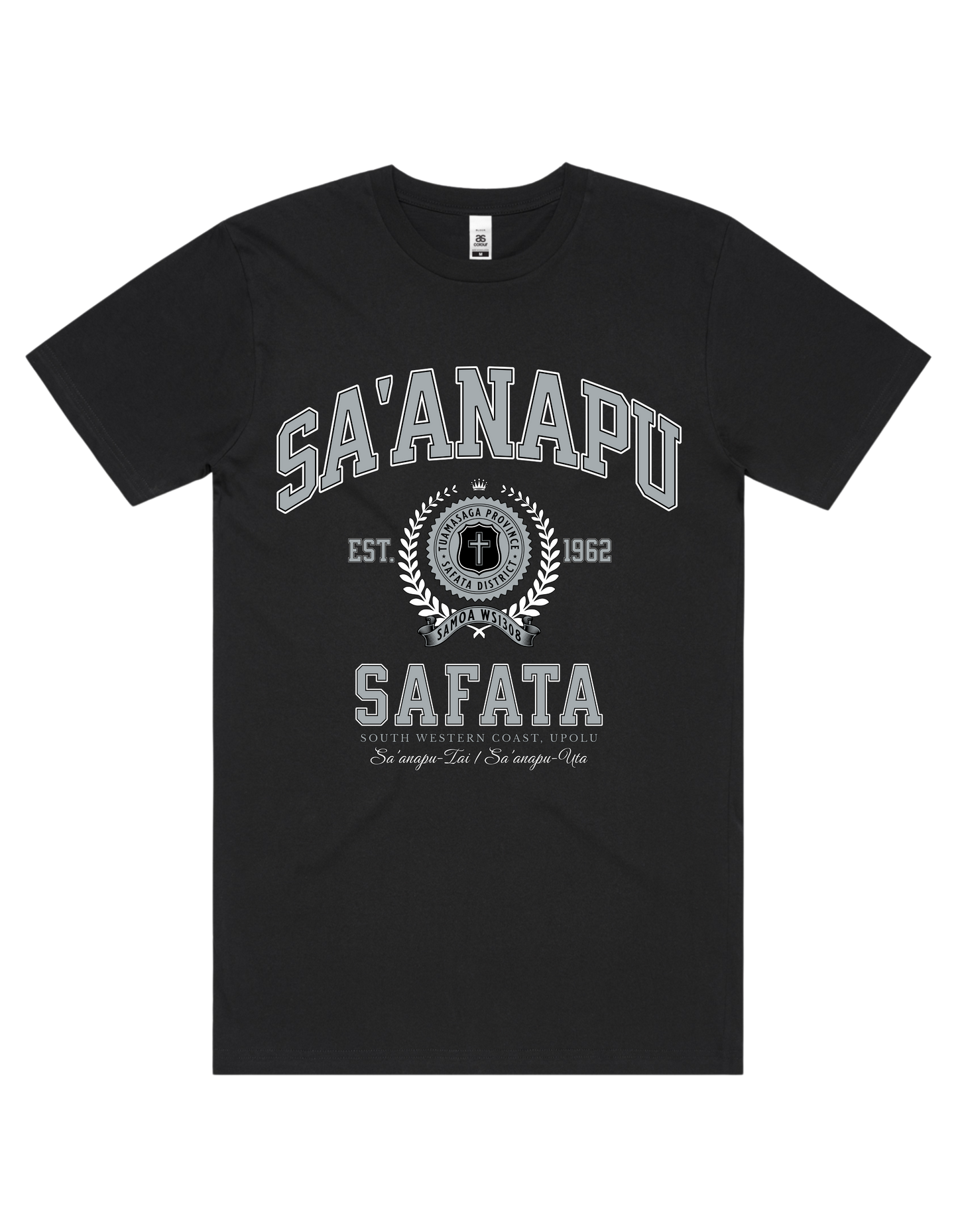 Sa'anapu Varsity Tee 5050 - AS Colour - Silver Print