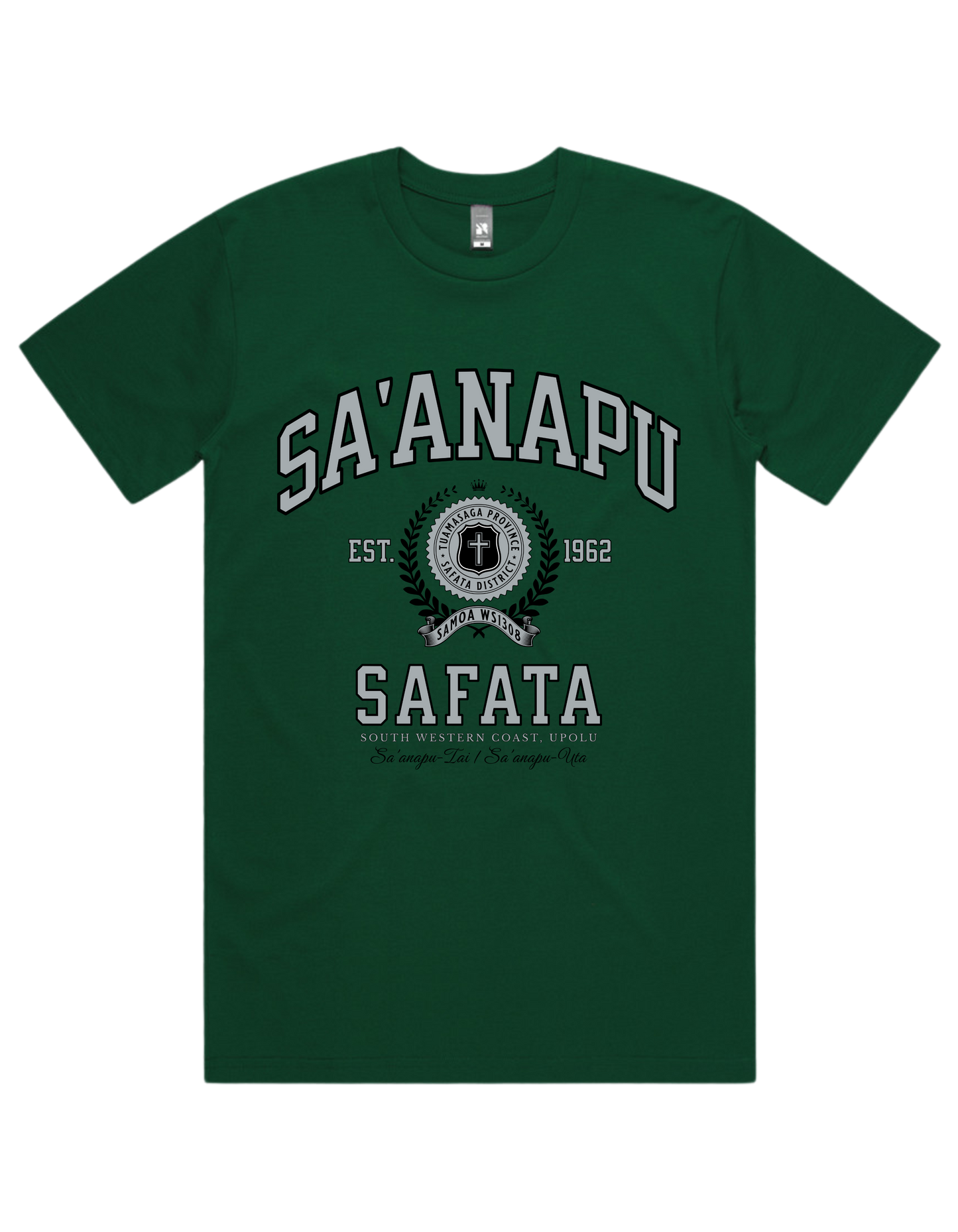 Sa'anapu Varsity Tee 5050 - AS Colour - Silver Print