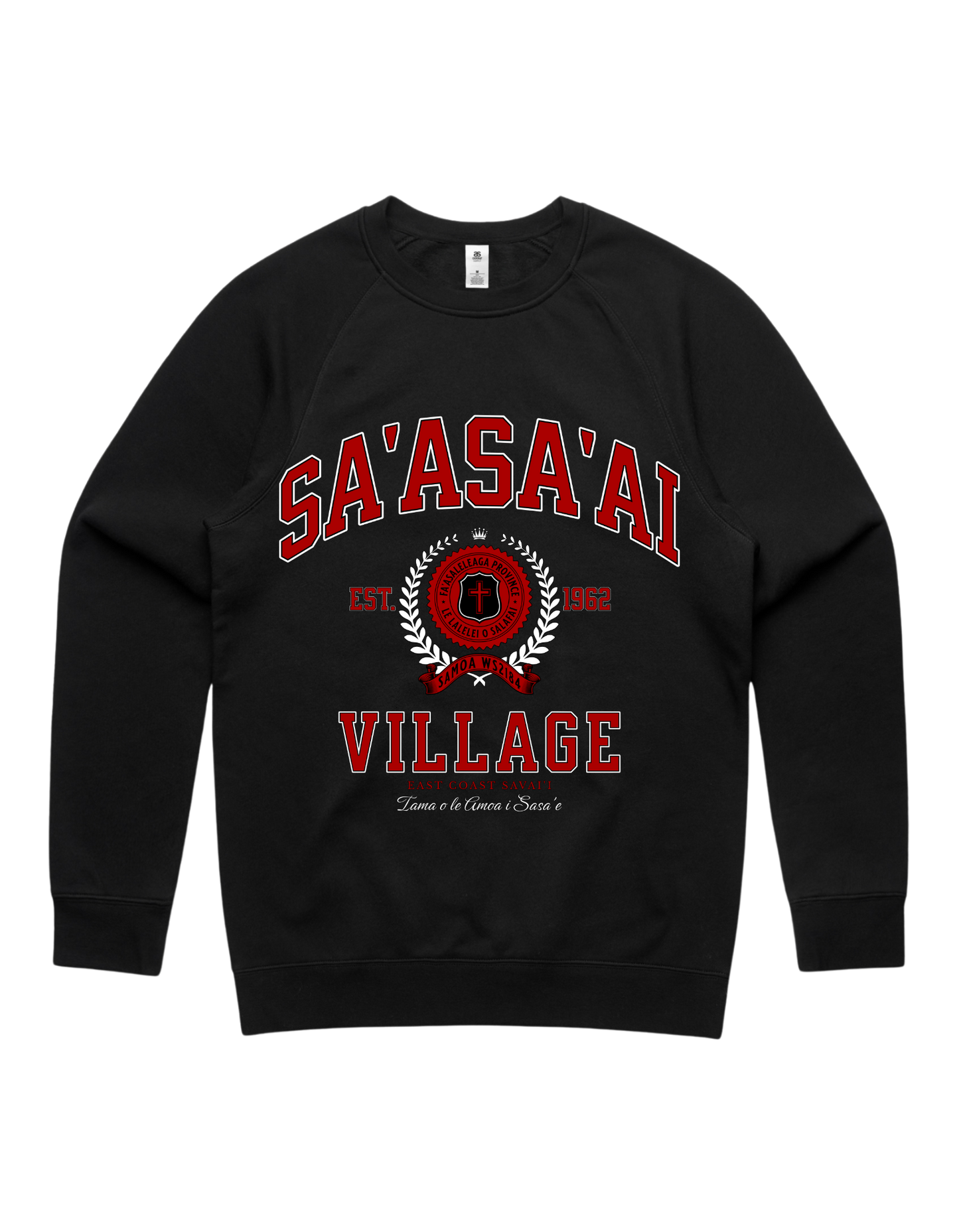 Sa'asa'ai Varsity Crewneck 5100 - AS Colour - Red Print