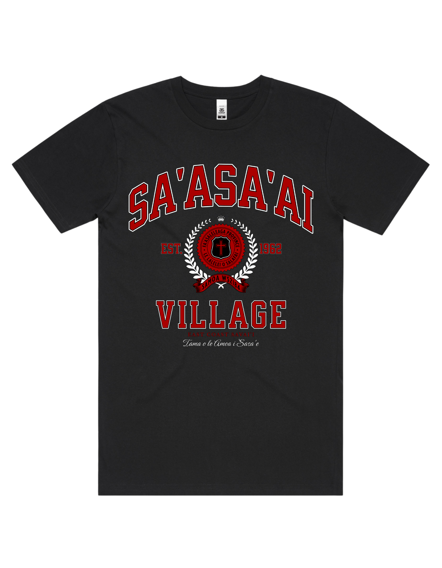 Sa'asa'ai Varsity Tee 5050 - AS Colour - Red Print