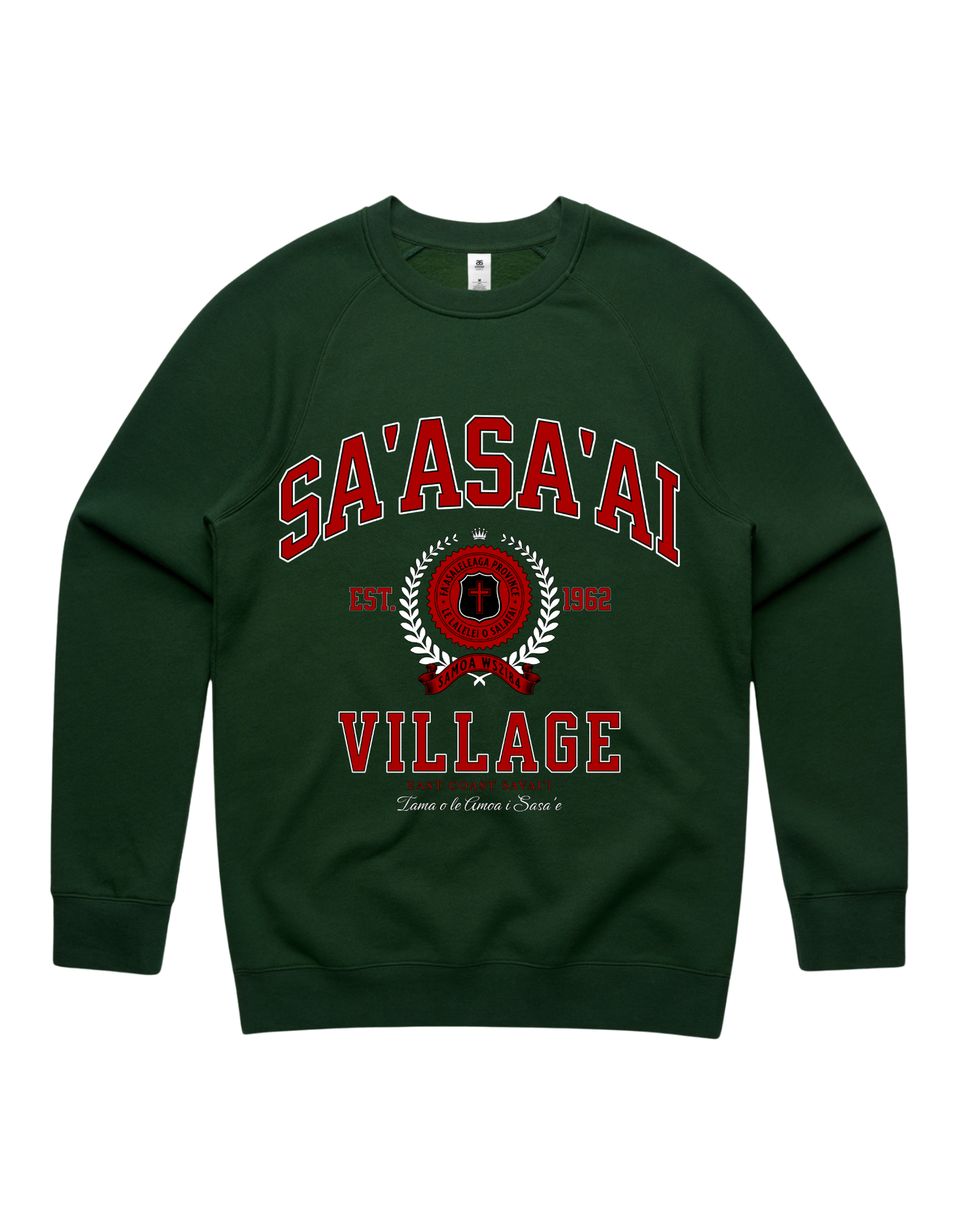 Sa'asa'ai Varsity Crewneck 5100 - AS Colour - Red Print