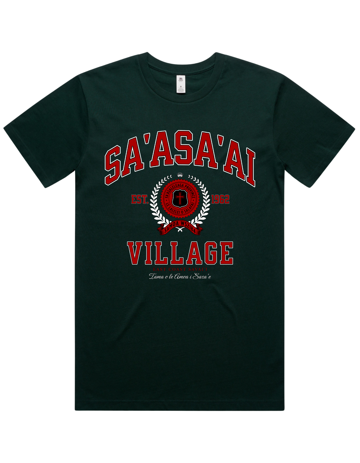 Sa'asa'ai Varsity Tee 5050 - AS Colour - Red Print