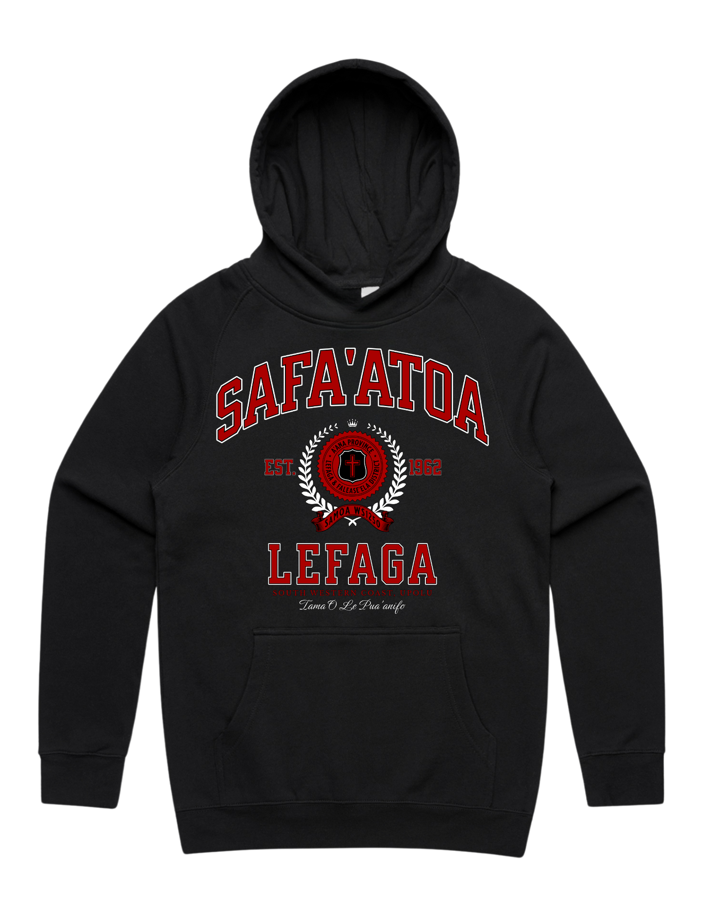 Safa'atoa Lefaga Varsity Supply Hood 5101 - AS Colour - Red Print