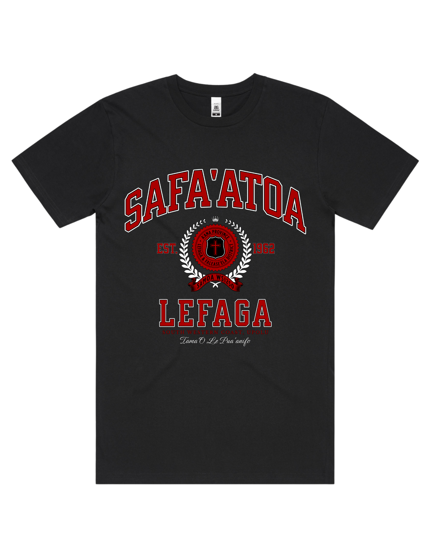 Safa'atoa Lefaga Varsity Tee 5050 - AS Colour - Red Print