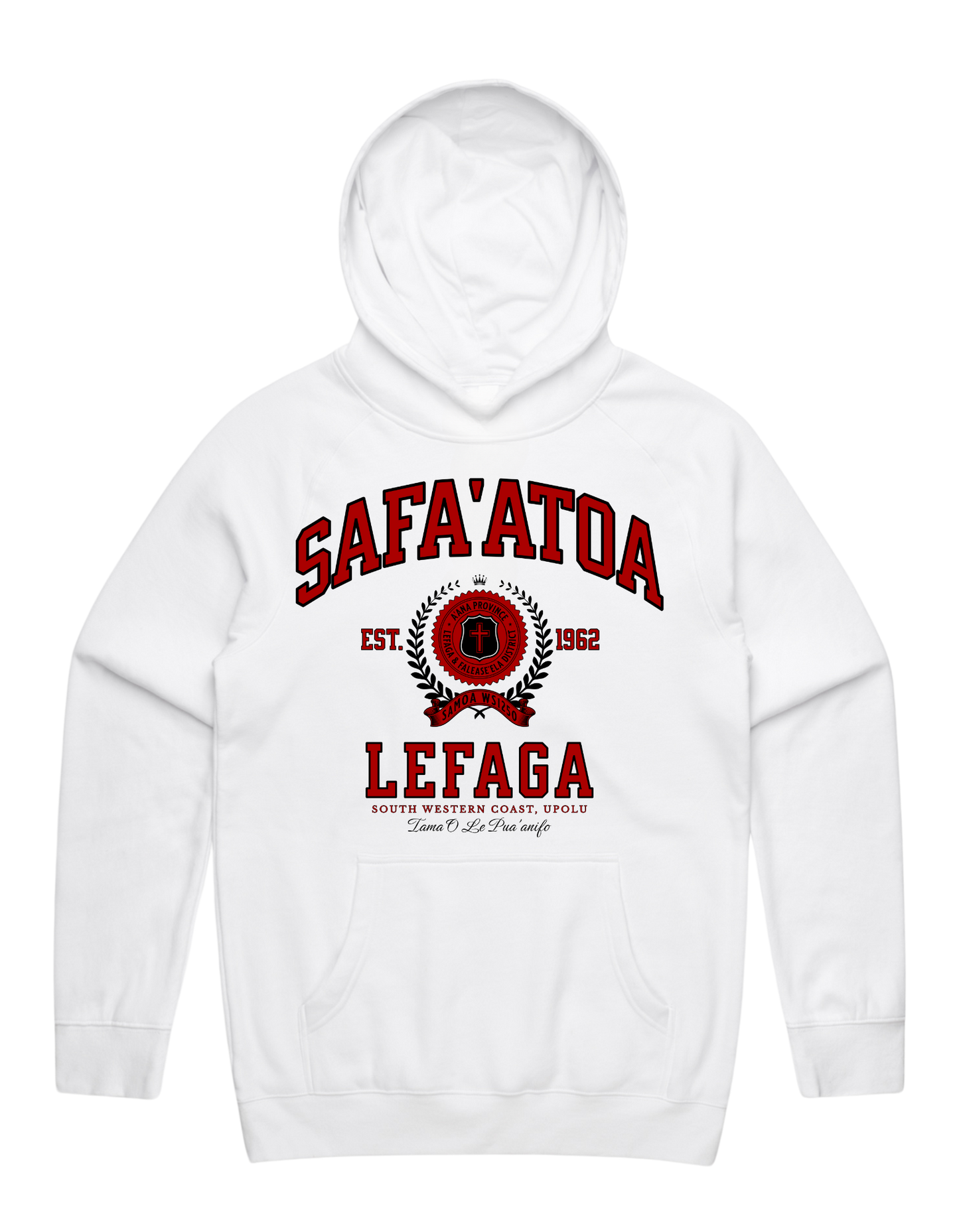 Safa'atoa Lefaga Varsity Supply Hood 5101 - AS Colour - Red Print