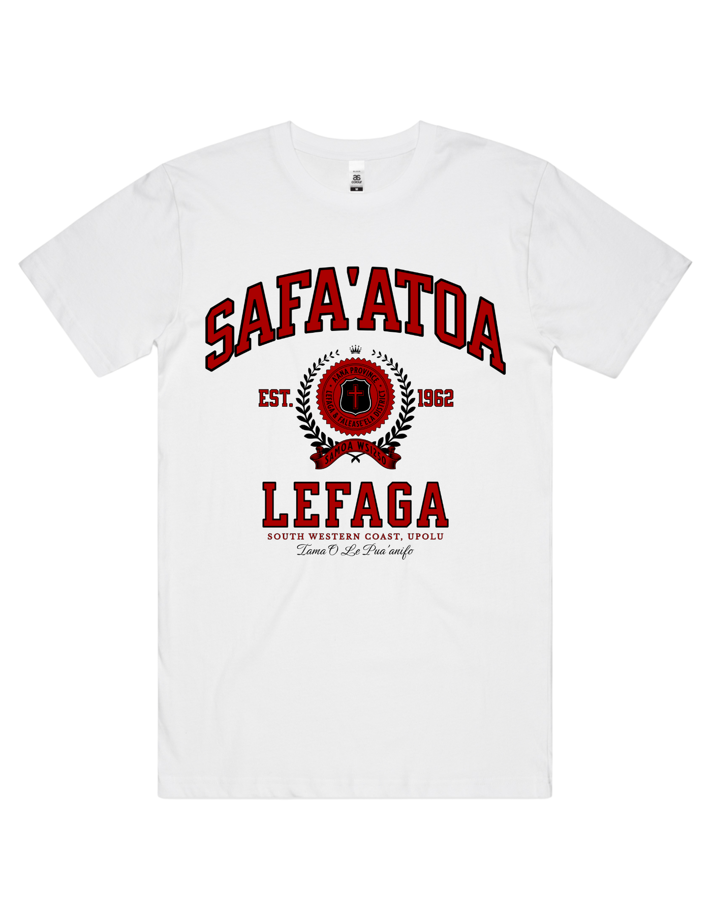 Safa'atoa Lefaga Varsity Tee 5050 - AS Colour - Red Print