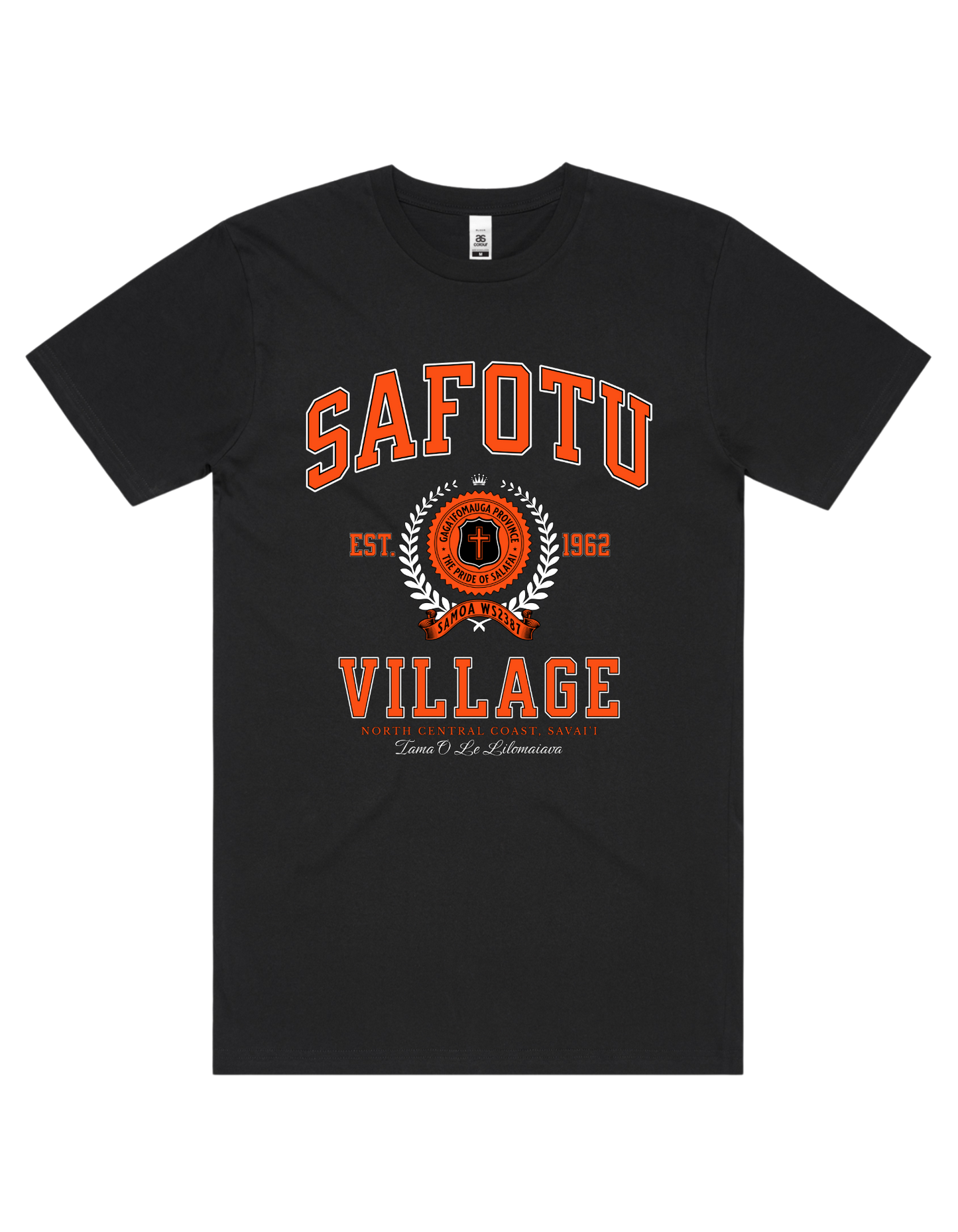 Safotu Varsity Tee 5050 - AS Colour - Orange Print