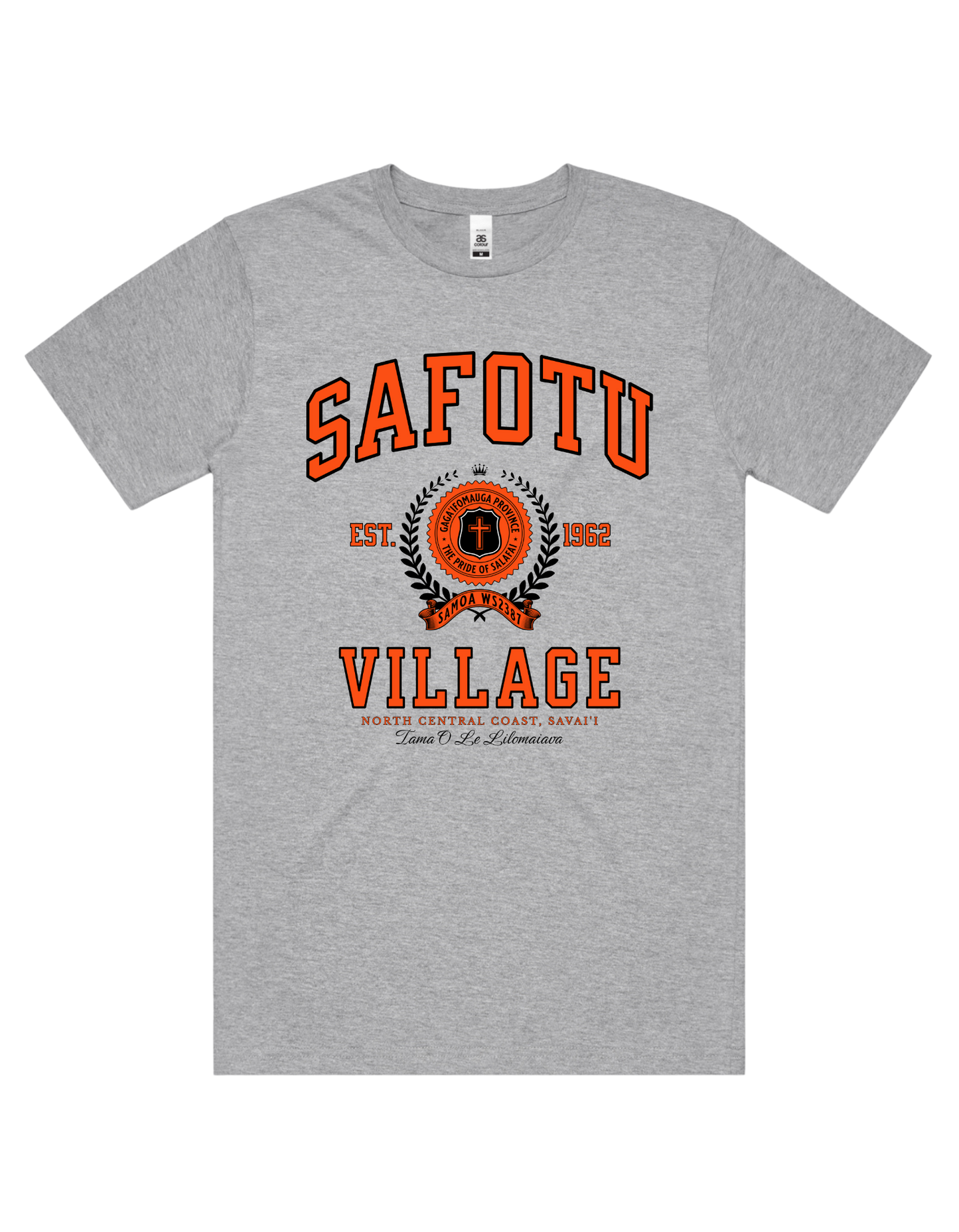 Safotu Varsity Tee 5050 - AS Colour - Orange Print