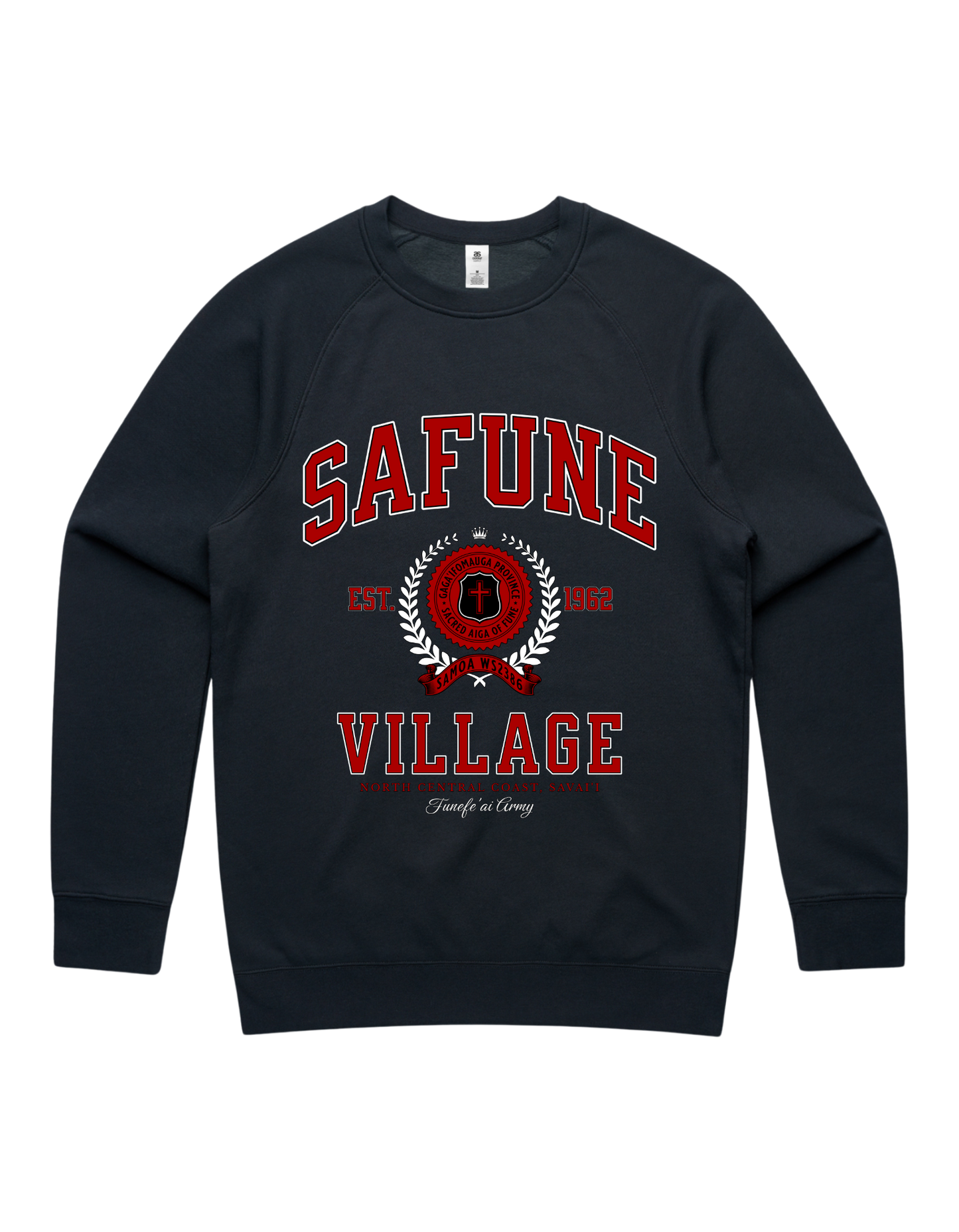 Safune Varsity Crewneck 5100 - AS Colour - Red Print