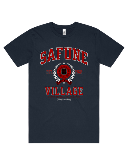 Safune Varsity Tee 5050 - AS Colour - Red Print