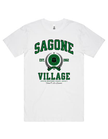 Sagone Varsity Tee 5050 - AS Colour - Green Print