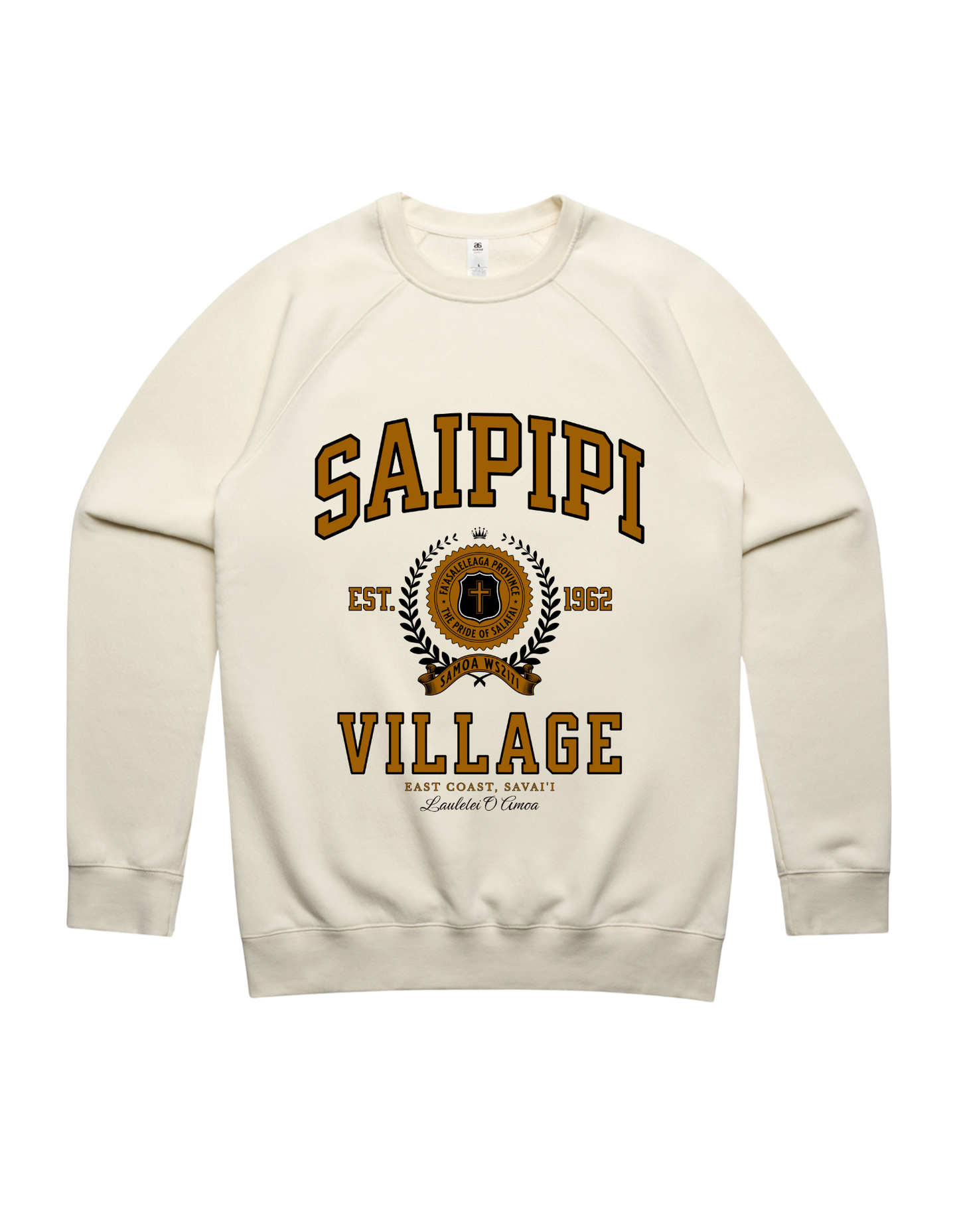 Saipipi Varsity Crewneck 5100 - AS Colour - Brown Print