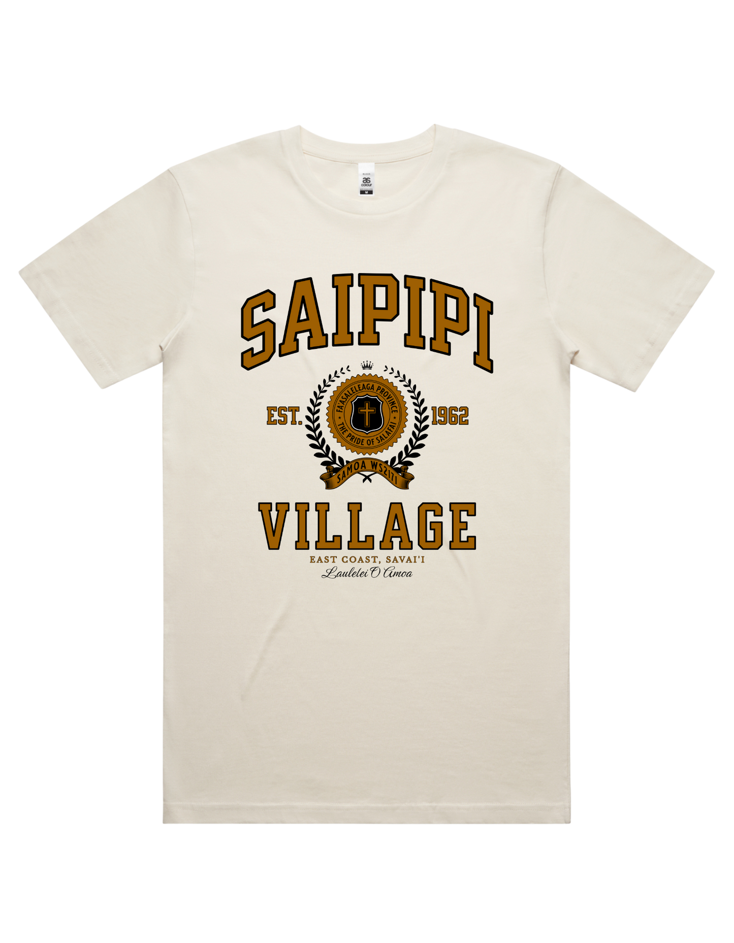 Saipipi Varsity Tee 5050 - AS Colour - Brown Print