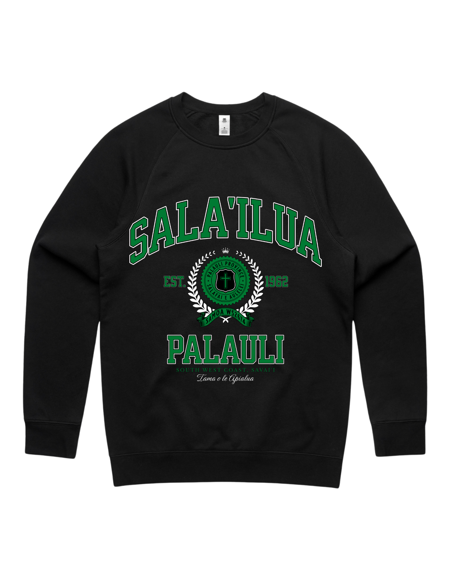 Sala'ilua Varsity Crewneck 5100 - AS Colour - Green Print