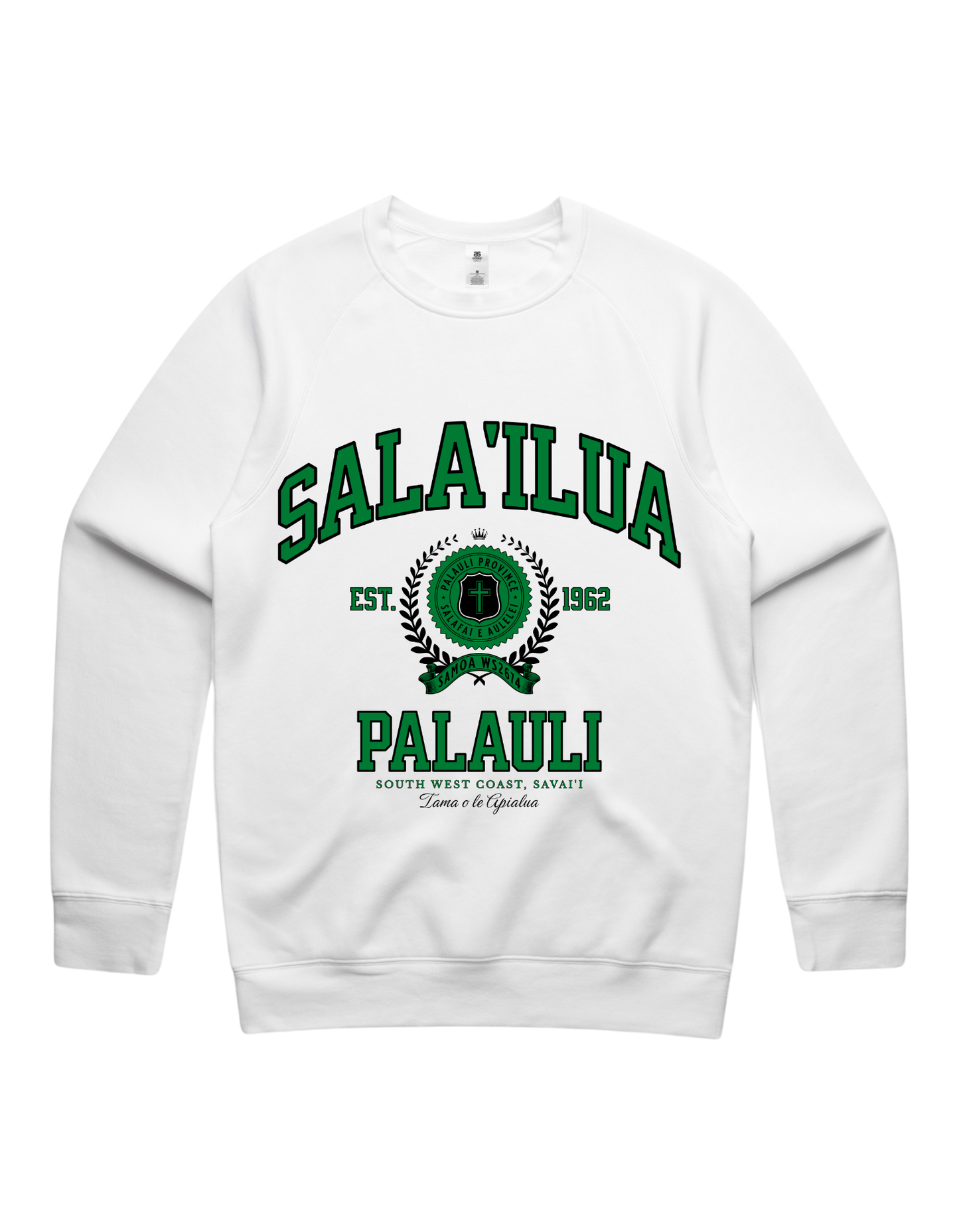 Sala'ilua Varsity Crewneck 5100 - AS Colour - Green Print