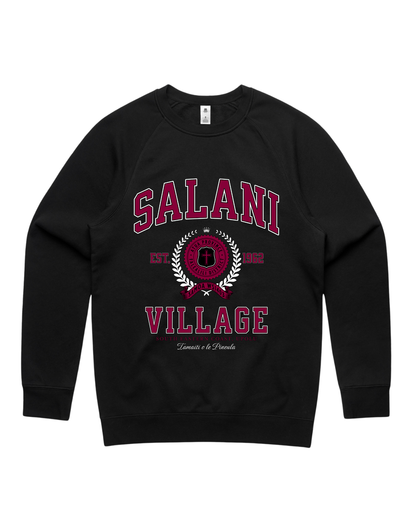 Salani Varsity Crewneck 5100 - AS Colour - Wine Print