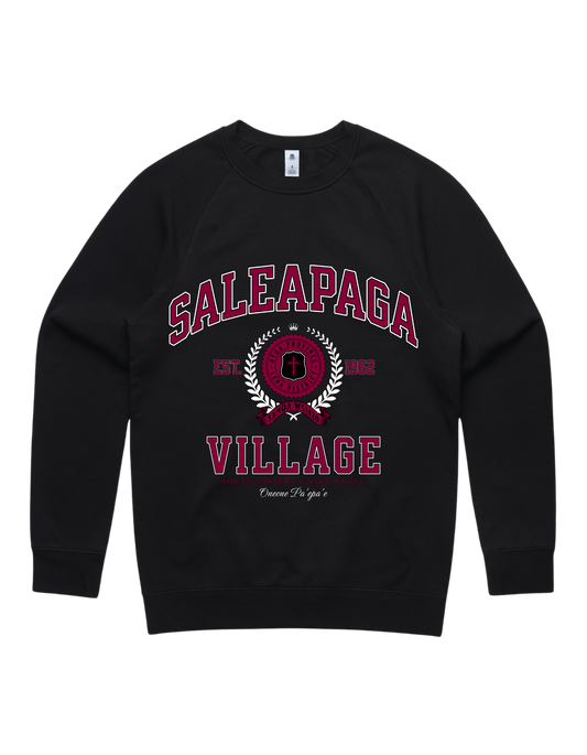 Saleapaga Varsity Crewneck 5100 - AS Colour - Wine Print