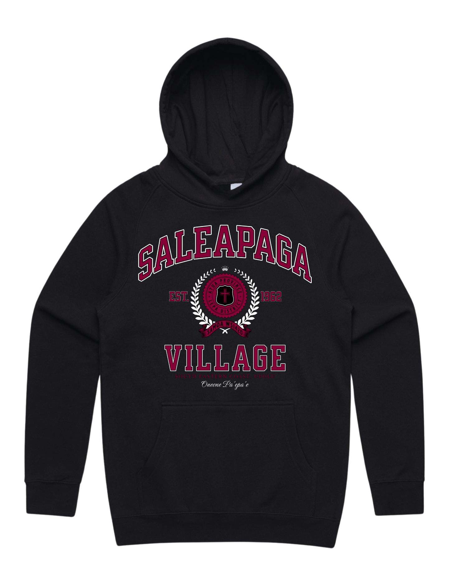 Saleapaga Varsity Supply Hood 5101 - AS Colour - Wine Print