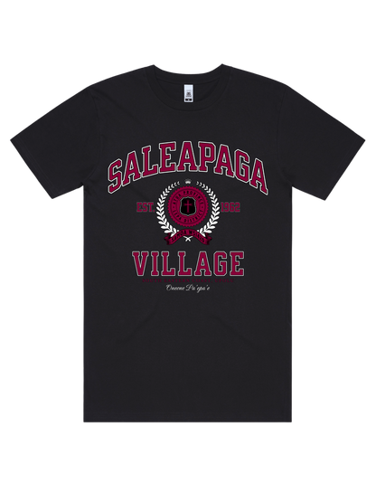 Saleapaga Varsity Tee 5050 - AS Colour - Wine Print