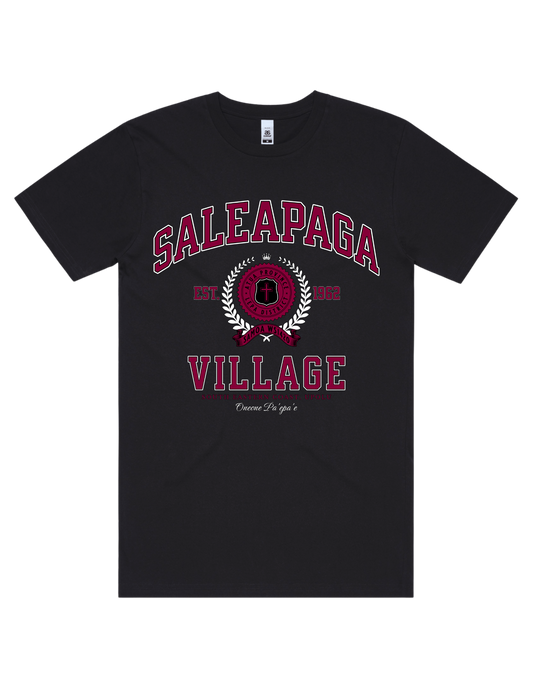 Saleapaga Varsity Tee 5050 - AS Colour - Wine Print