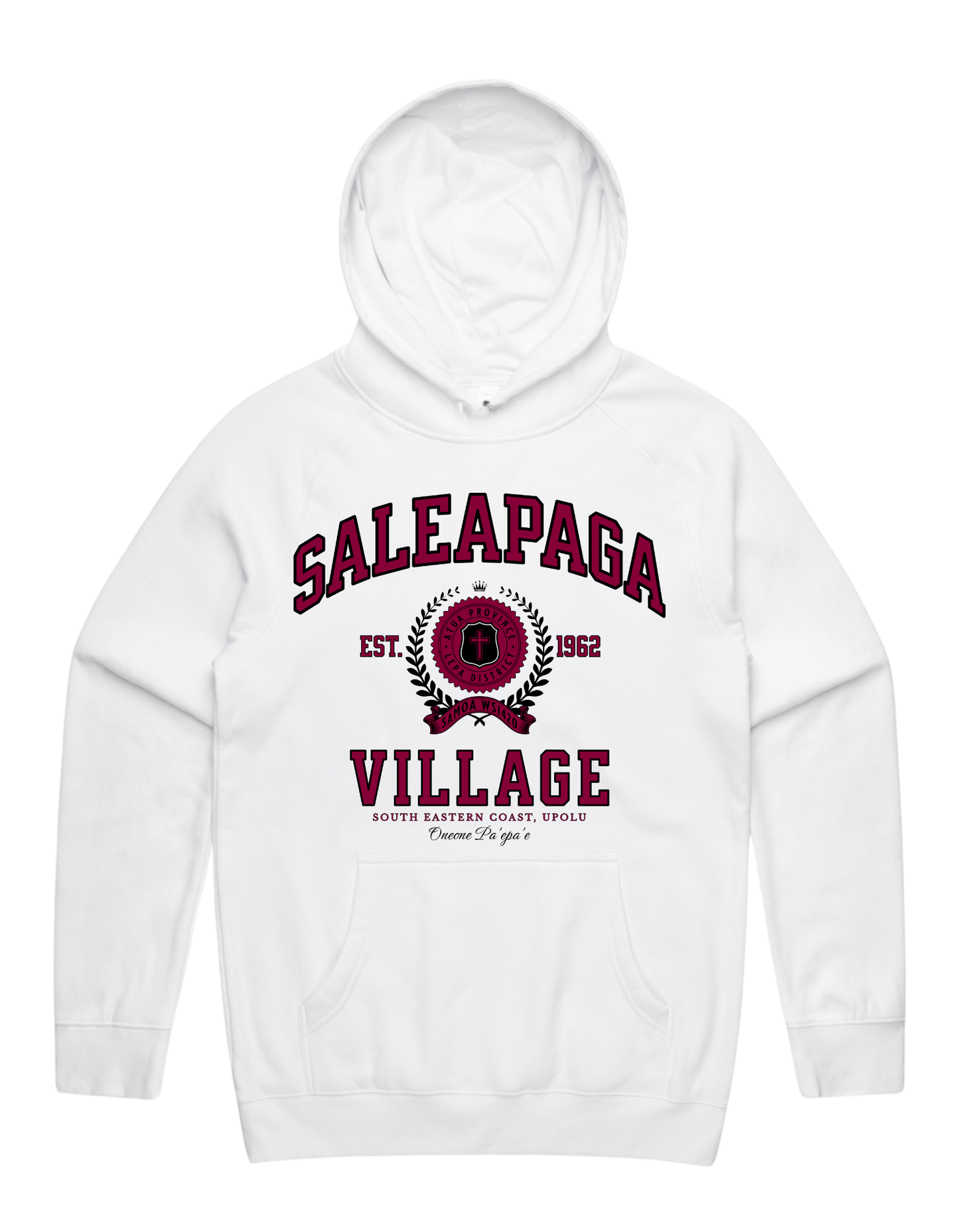 Saleapaga Varsity Supply Hood 5101 - AS Colour - Wine Print