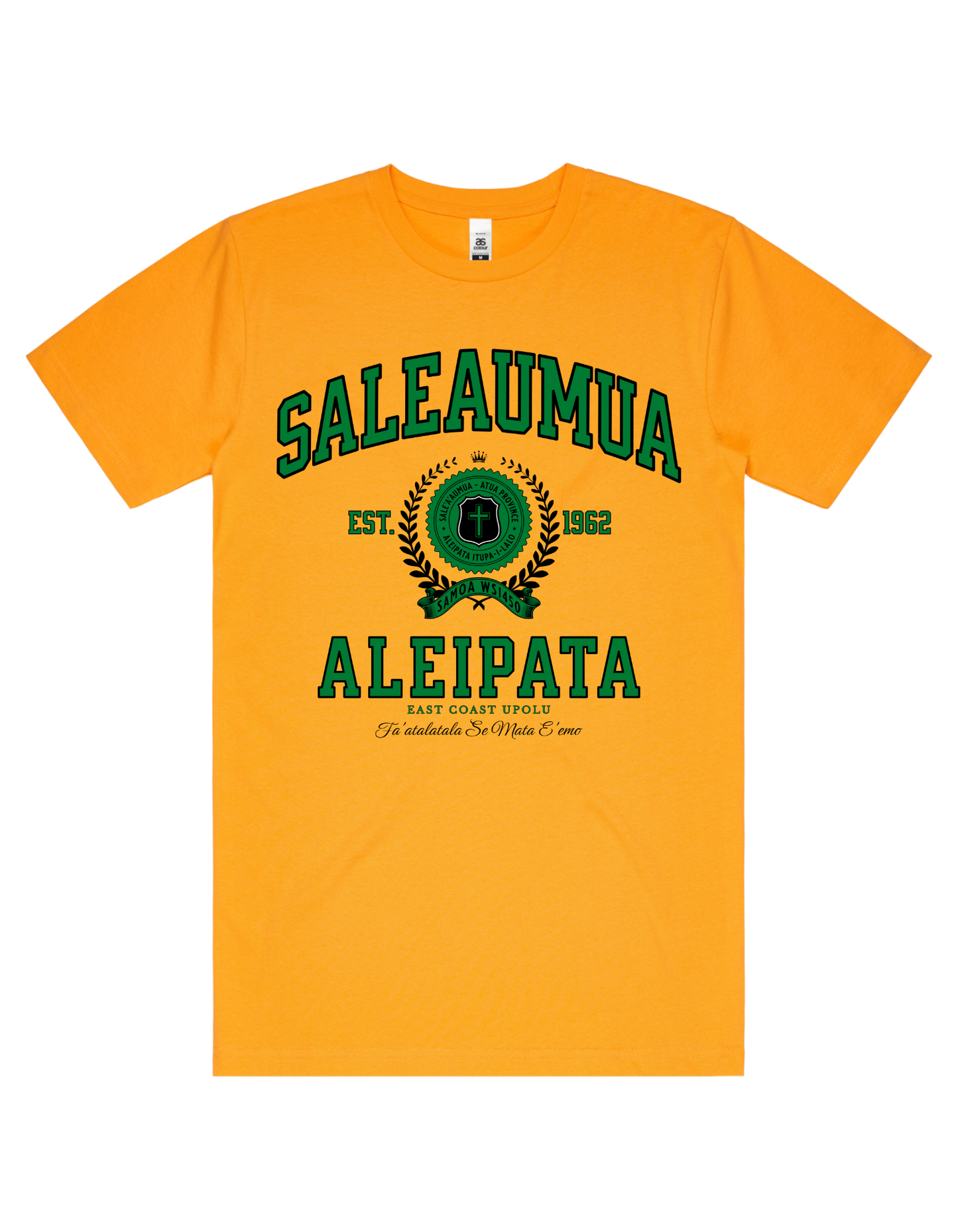 Saleaumua Varsity Tee 5050 - AS Colour - Green Print