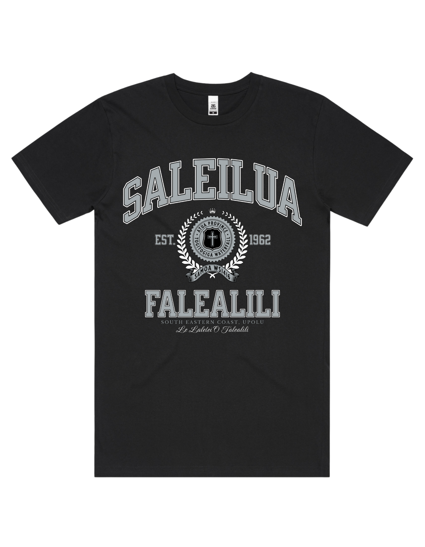 Saleilua Falealili Varsity Tee 5050 - AS Colour - Silver Print