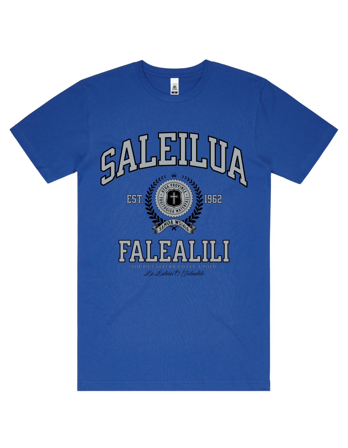 Saleilua Falealili Varsity Tee 5050 - AS Colour - Silver Print