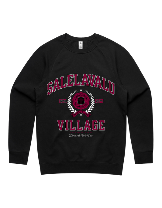 Salelavalu Varsity Crewneck 5100 - AS Colour - Wine Print