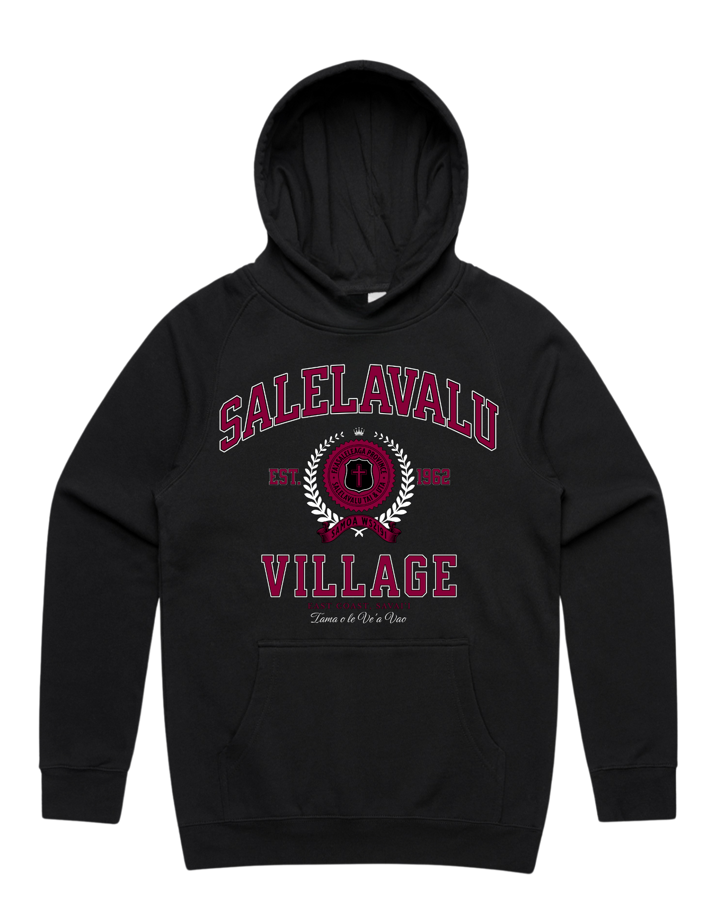 Salelavalu Varsity Hood 5101 - AS Colour - Wine Print