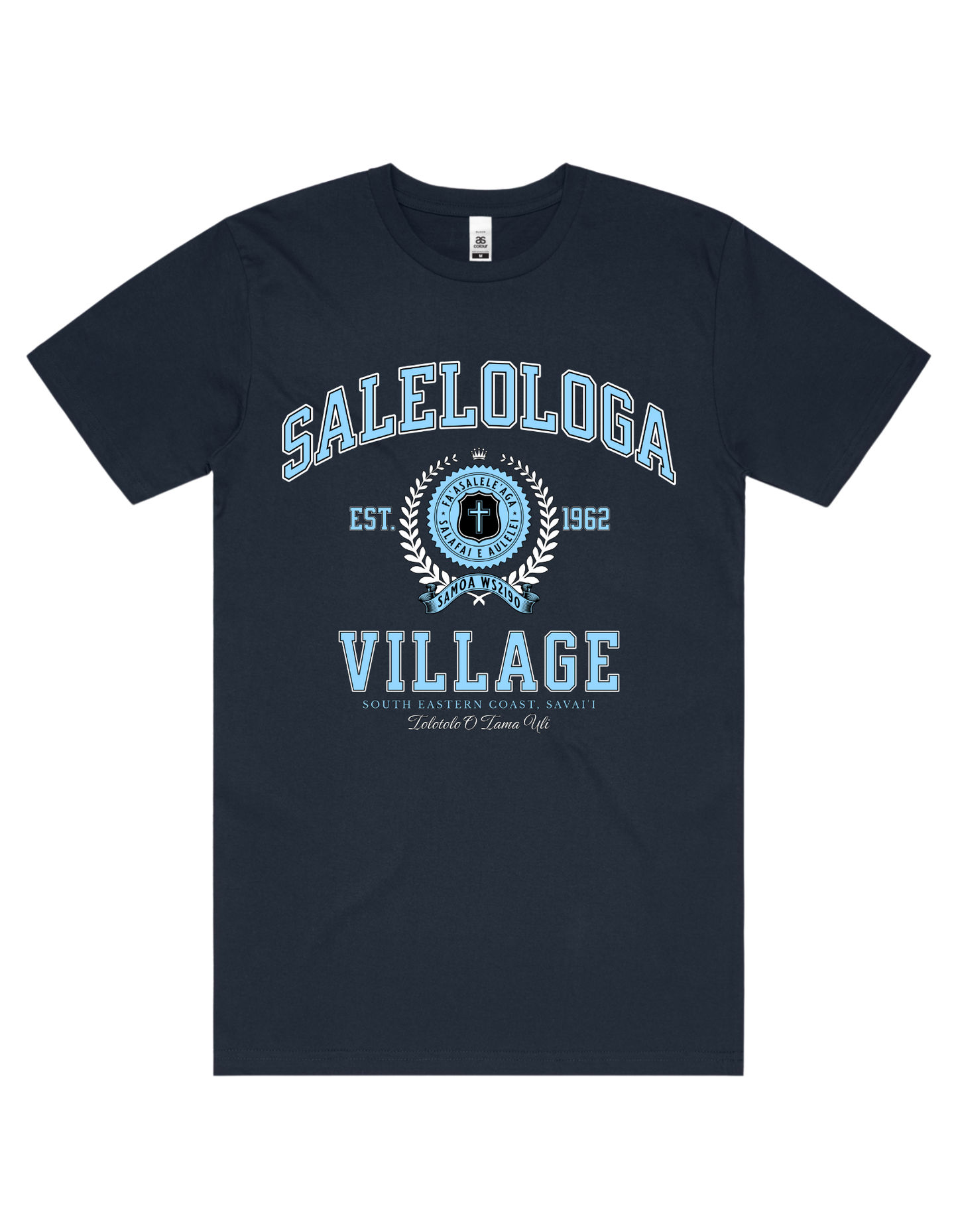 Salelologa Varsity Tee 5050 - AS Colour - Sky Blue Print