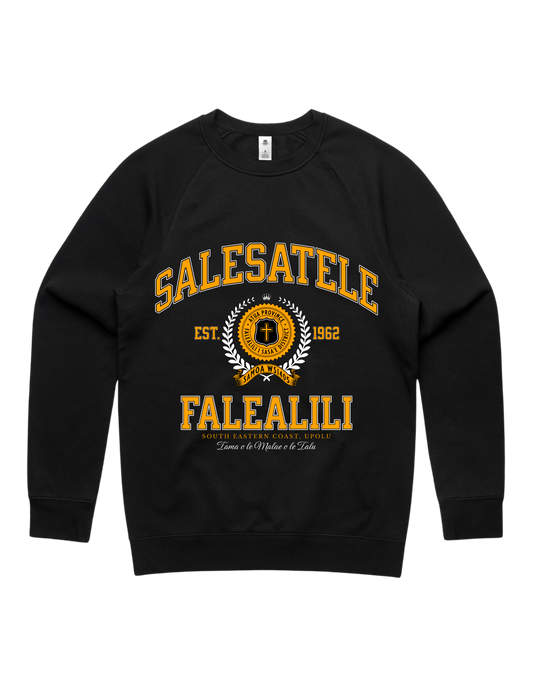 Salesatele Falealili Varsity Crewneck 5100 - AS Colour - Gold Print