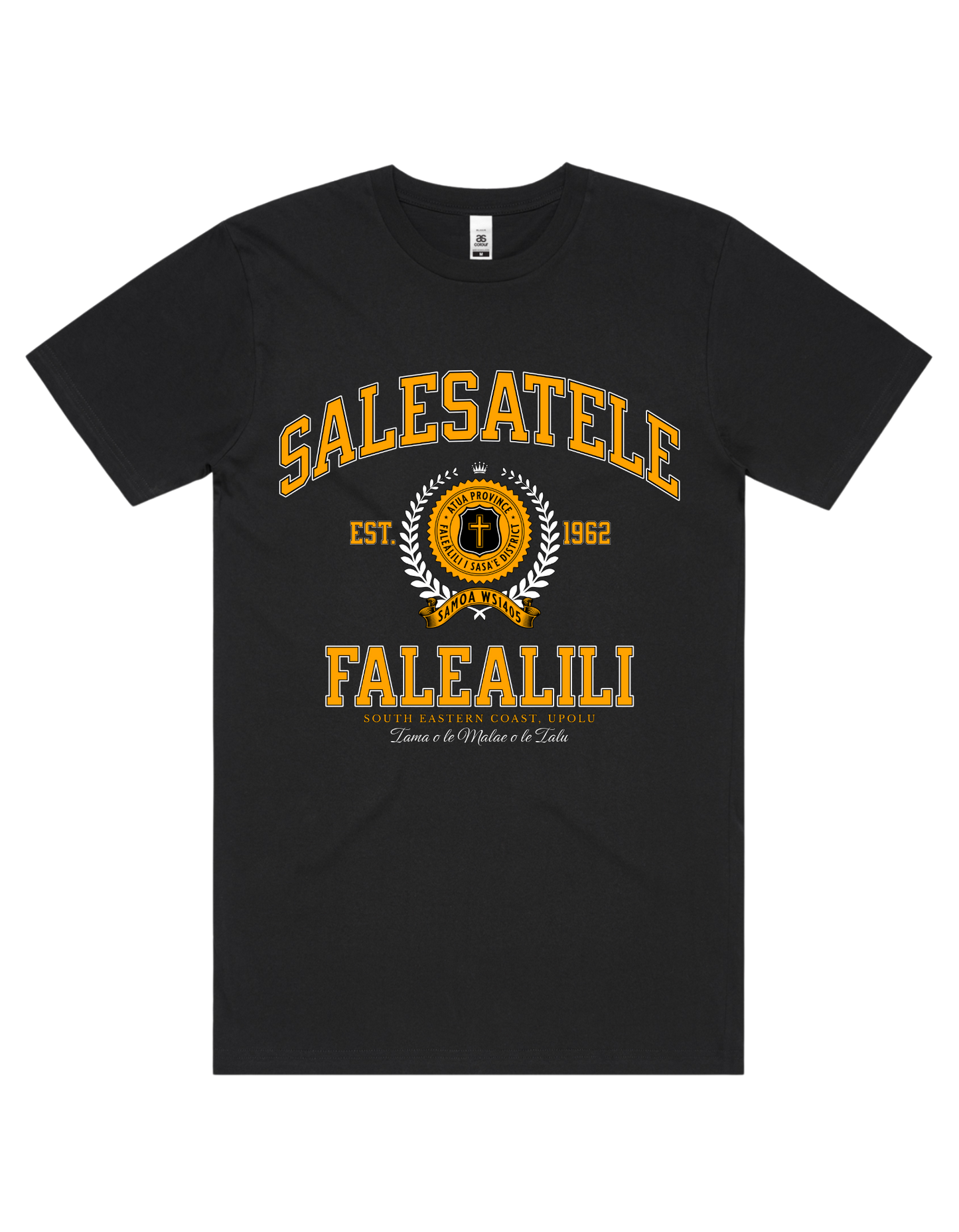 Salesatele Falealili Varsity Tee 5050 - AS Colour - Gold Print