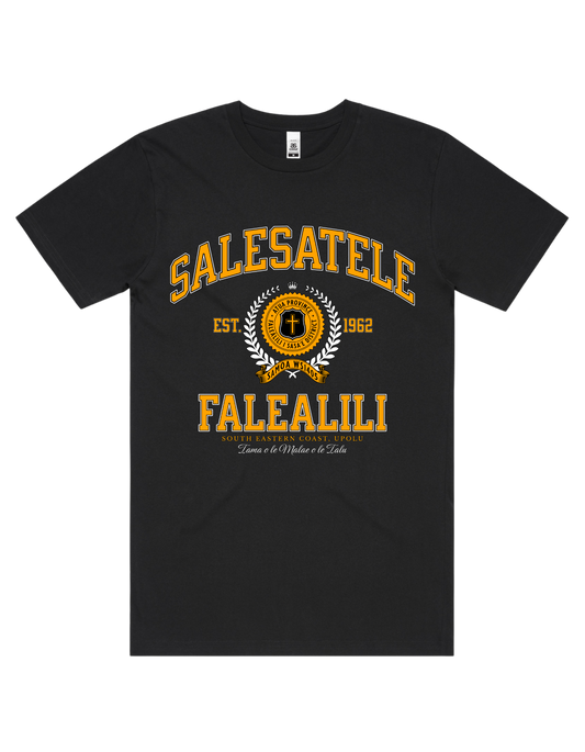 Salesatele Falealili Varsity Tee 5050 - AS Colour - Gold Print