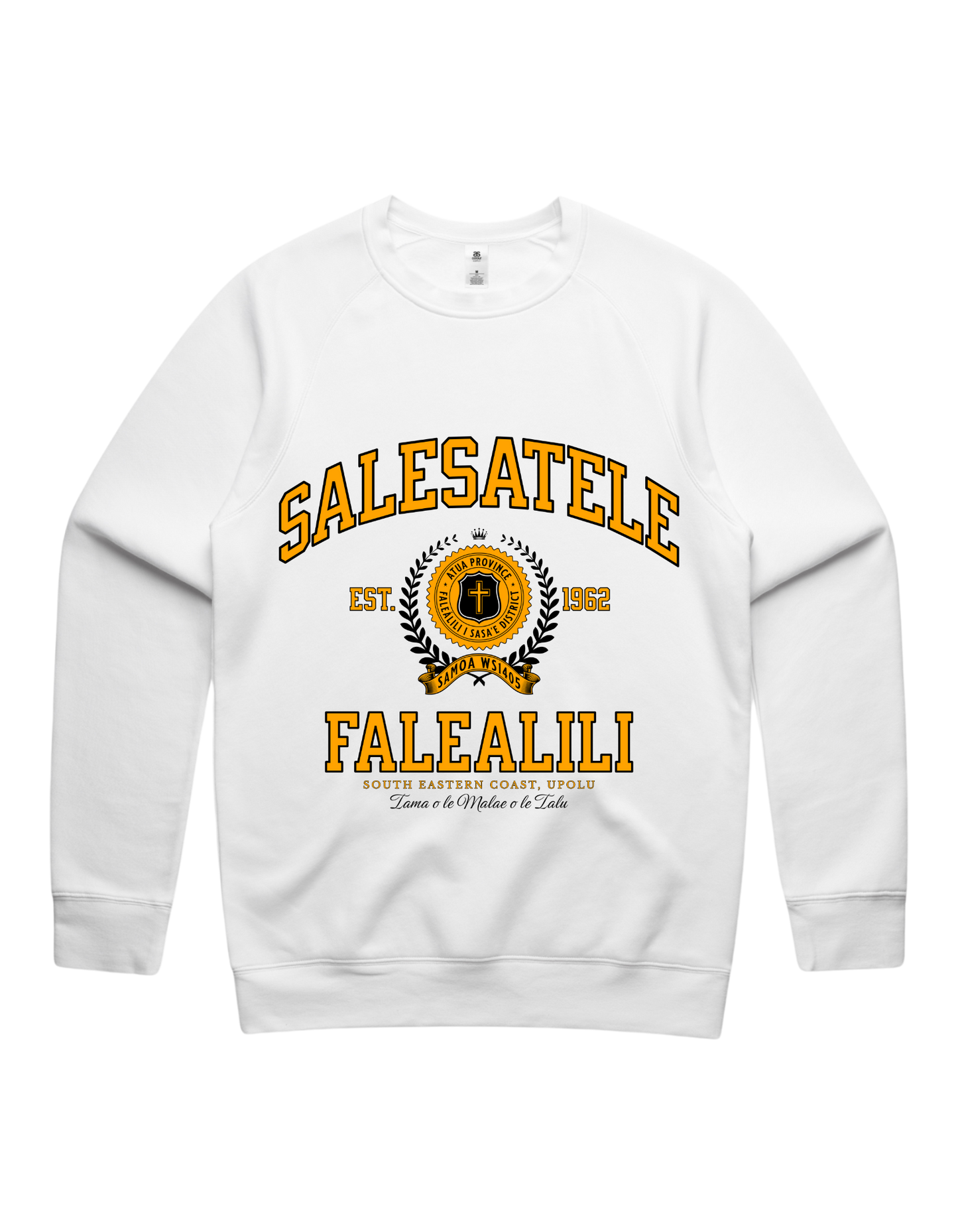 Salesatele Falealili Varsity Crewneck 5100 - AS Colour - Gold Print