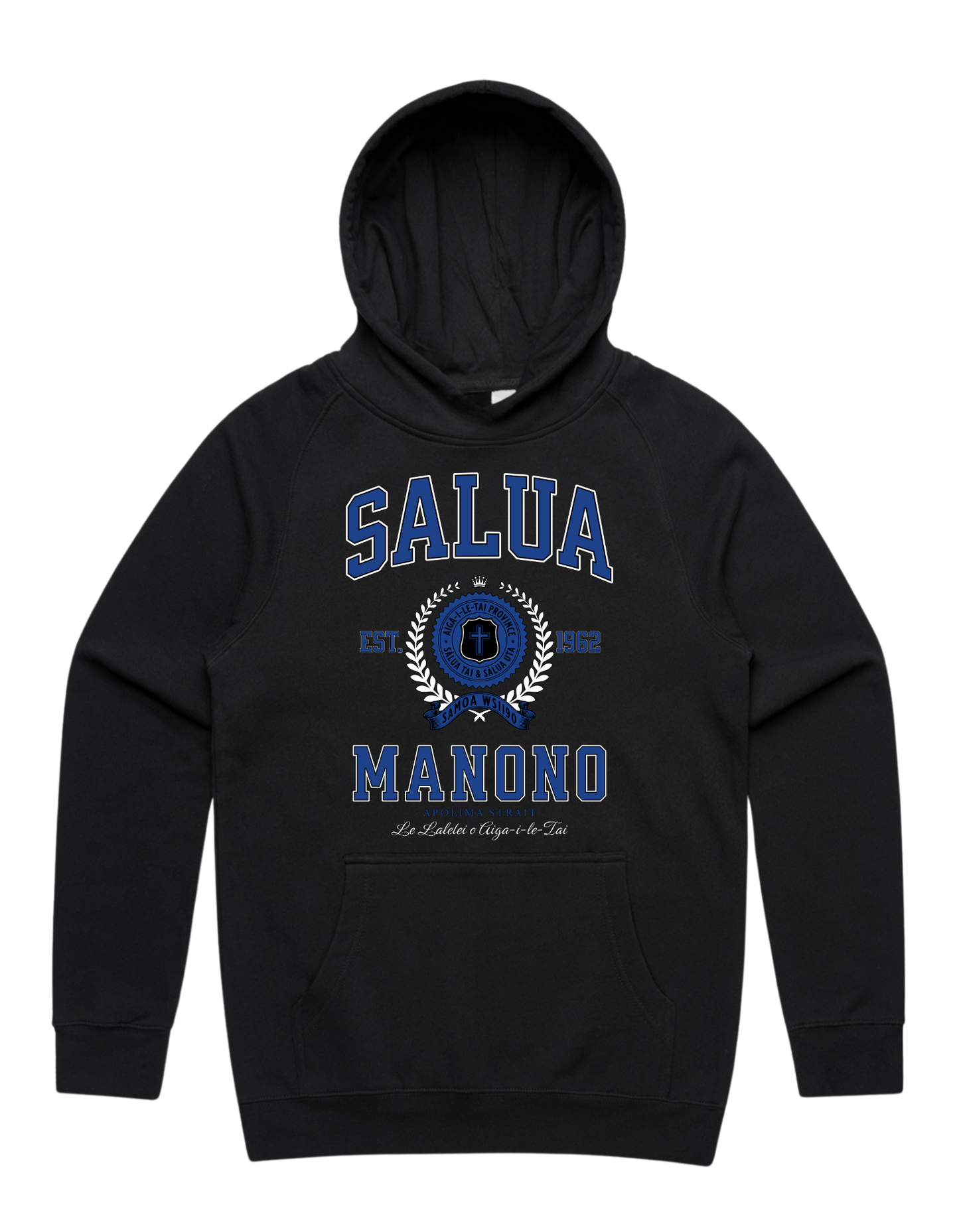 Salua Manono Varsity Supply Hood 5101 - AS Colour - Mid Blue Print