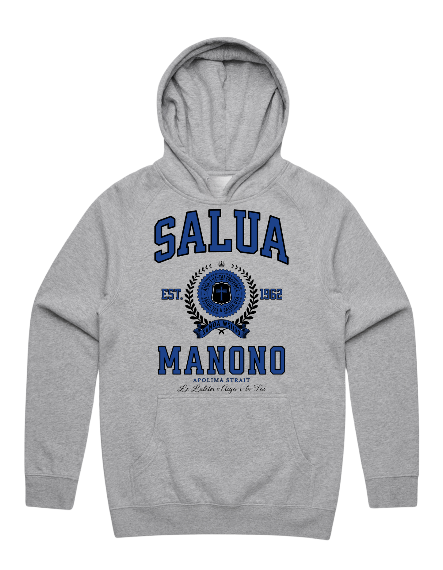 Salua Manono Varsity Supply Hood 5101 - AS Colour - Mid Blue Print