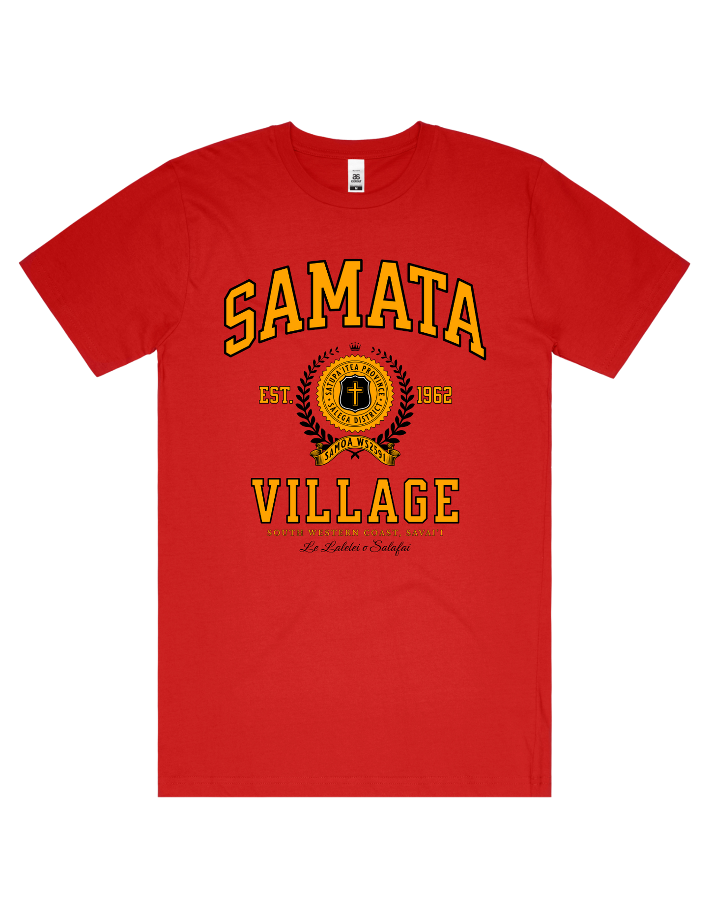 Samata Varsity Tee 5050 - AS Colour - Gold Print